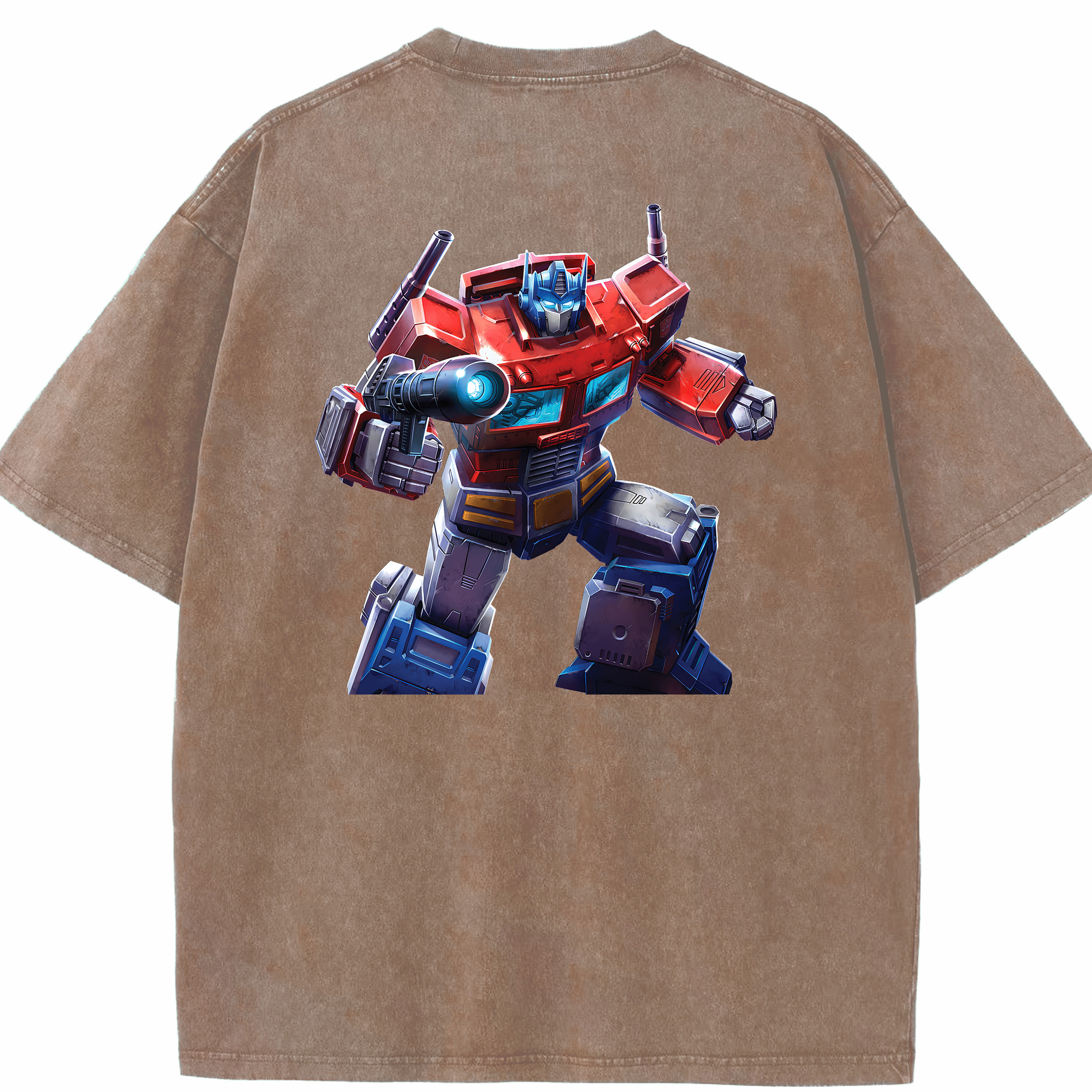 （画像用） Transformers トランスフォーマー 綿100% ヴィンテージ風 半袖Tシャツ（背面プリント）