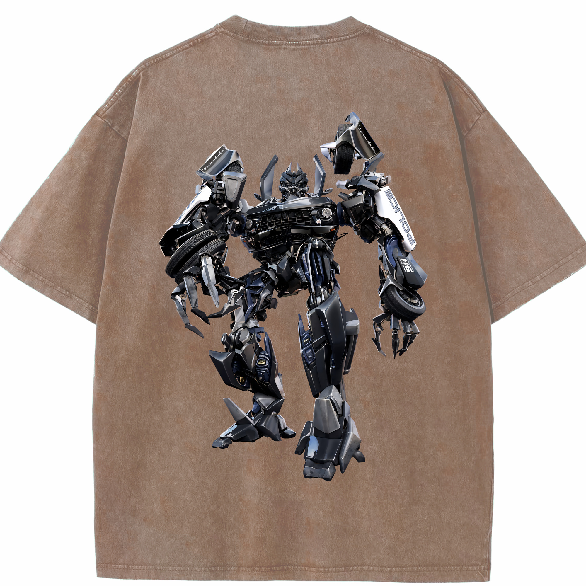 Transformers トランスフォーマー 綿100% ヴィンテージ風 半袖Tシャツ（背面プリント）