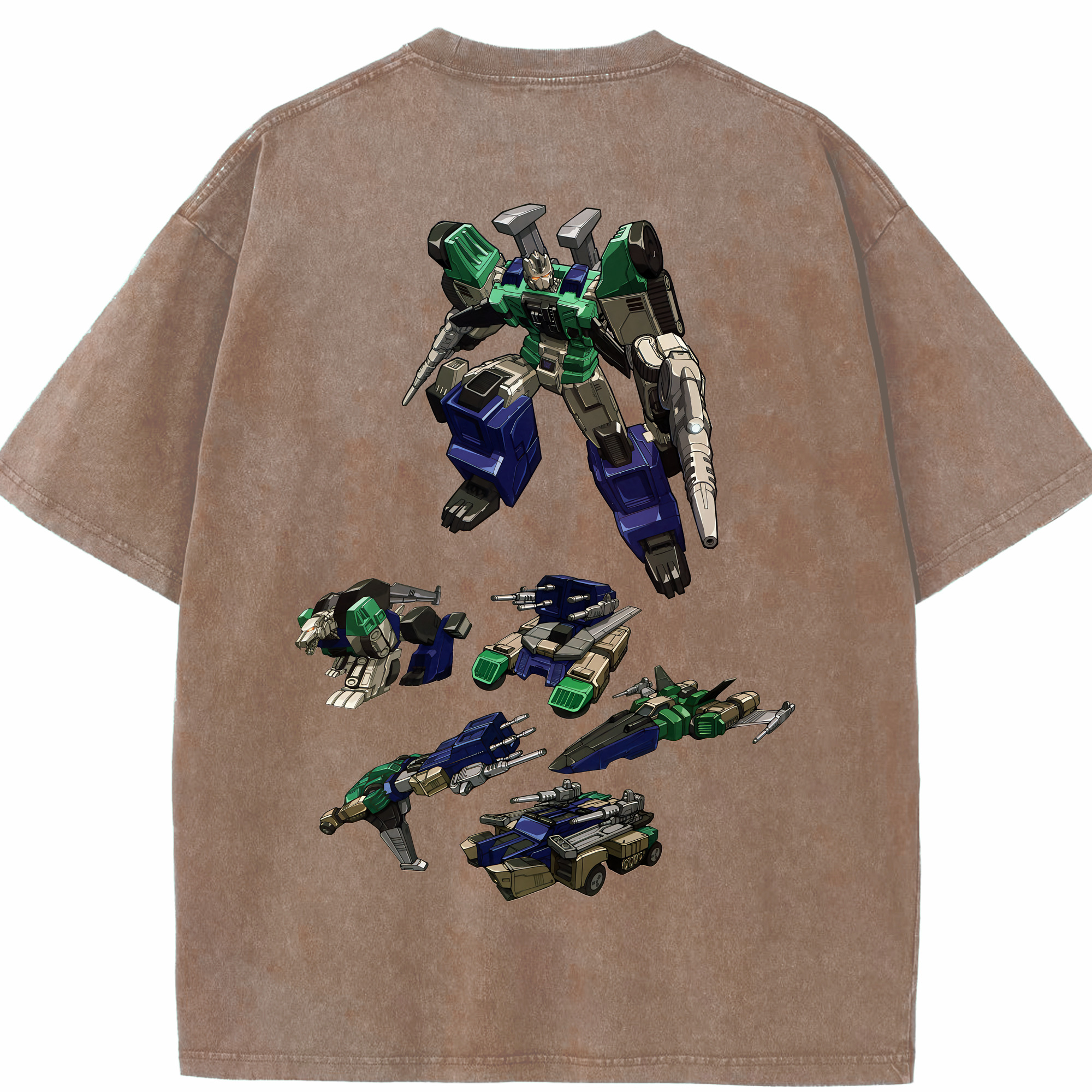 （画像用） Transformers トランスフォーマー 綿100% ヴィンテージ風 半袖Tシャツ（背面プリント）