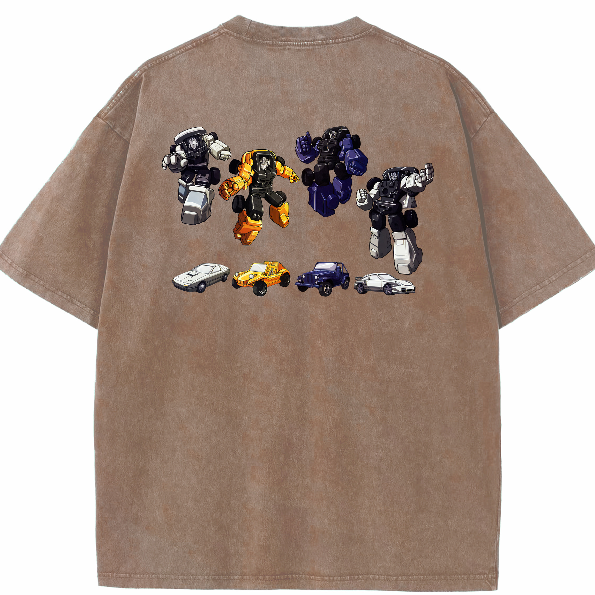 （画像用） Transformers トランスフォーマー 綿100% ヴィンテージ風 半袖Tシャツ（背面プリント）