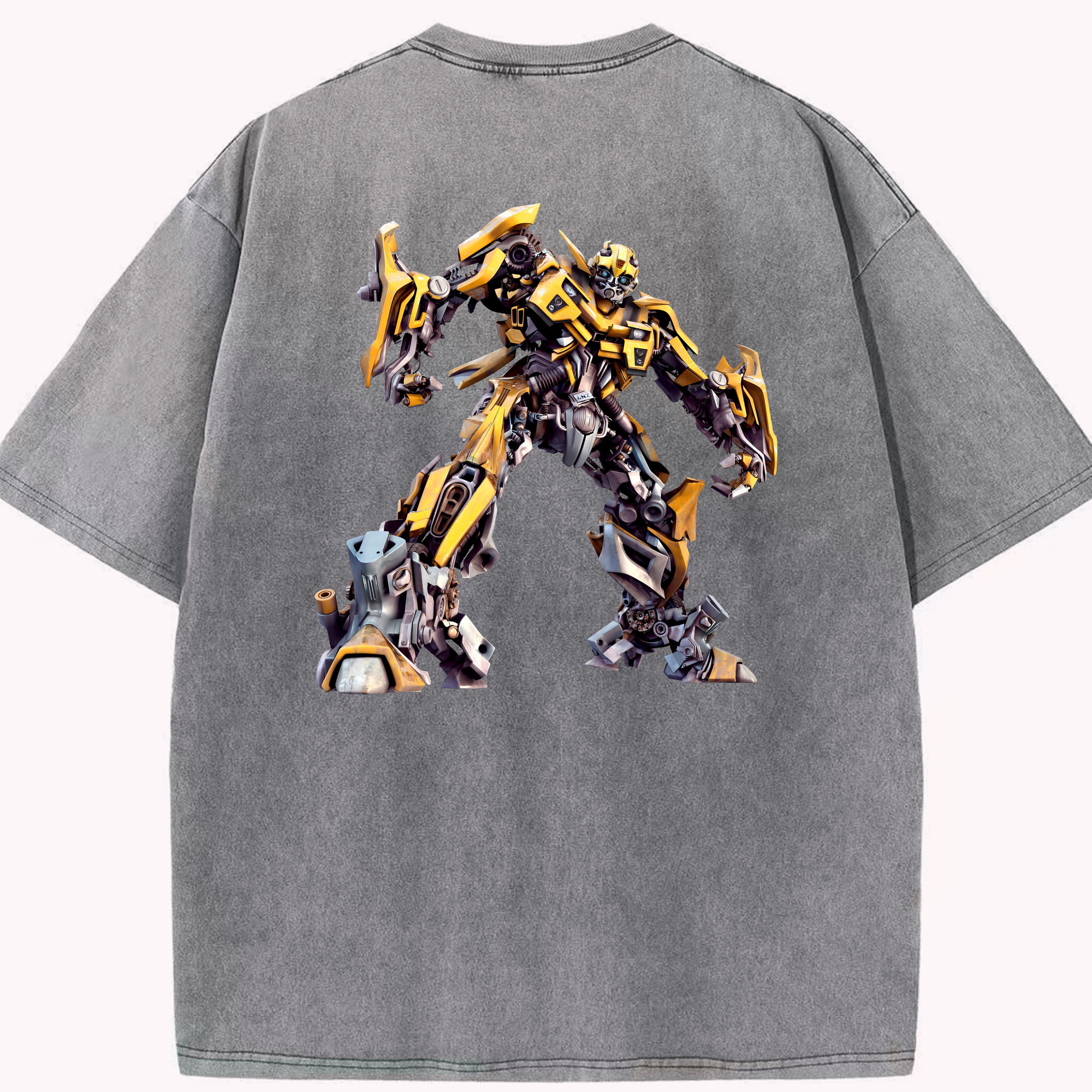 （画像用） Transformers トランスフォーマー 綿100% ヴィンテージ風 半袖Tシャツ（背面プリント）