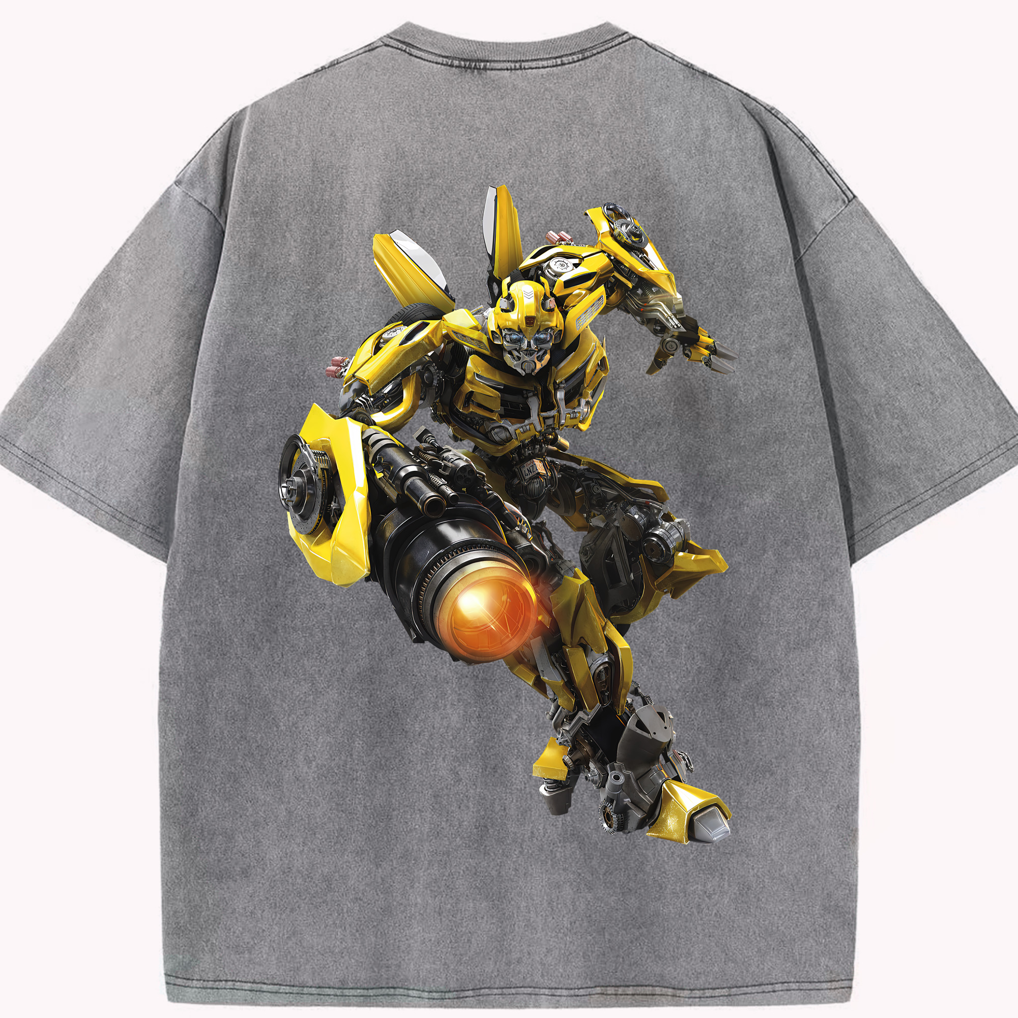 （画像用） Transformers トランスフォーマー 綿100% ヴィンテージ風 半袖Tシャツ（背面プリント）