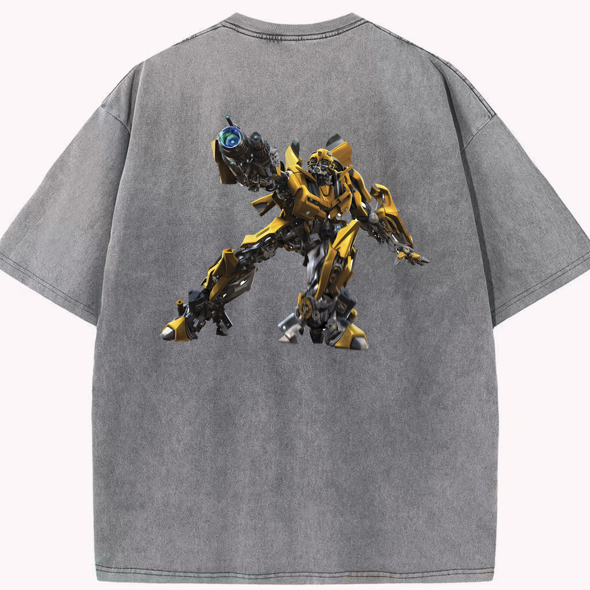 （画像用） Transformers トランスフォーマー 綿100% ヴィンテージ風 半袖Tシャツ（背面プリント）