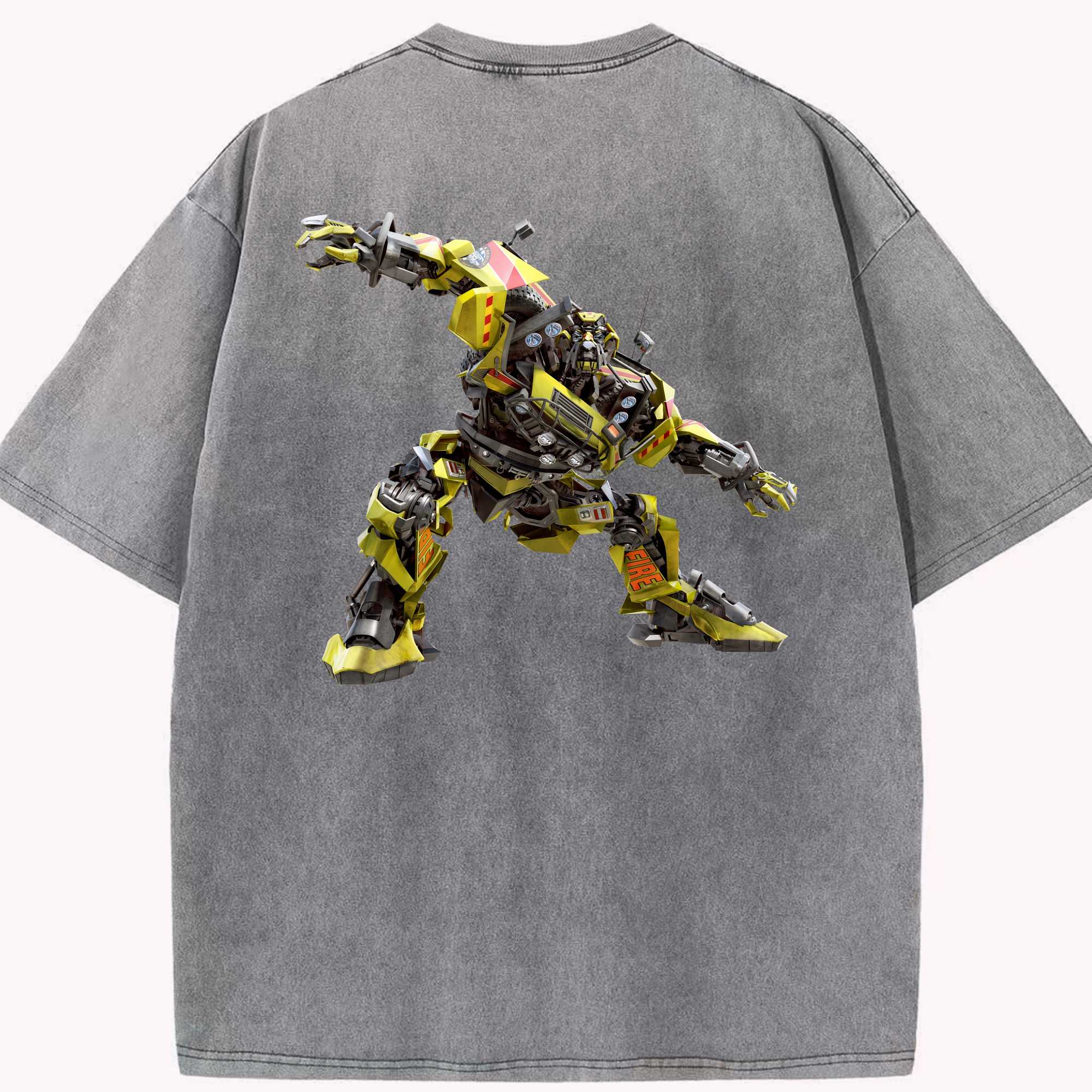 （画像用） Transformers トランスフォーマー 綿100% ヴィンテージ風 半袖Tシャツ（背面プリント）