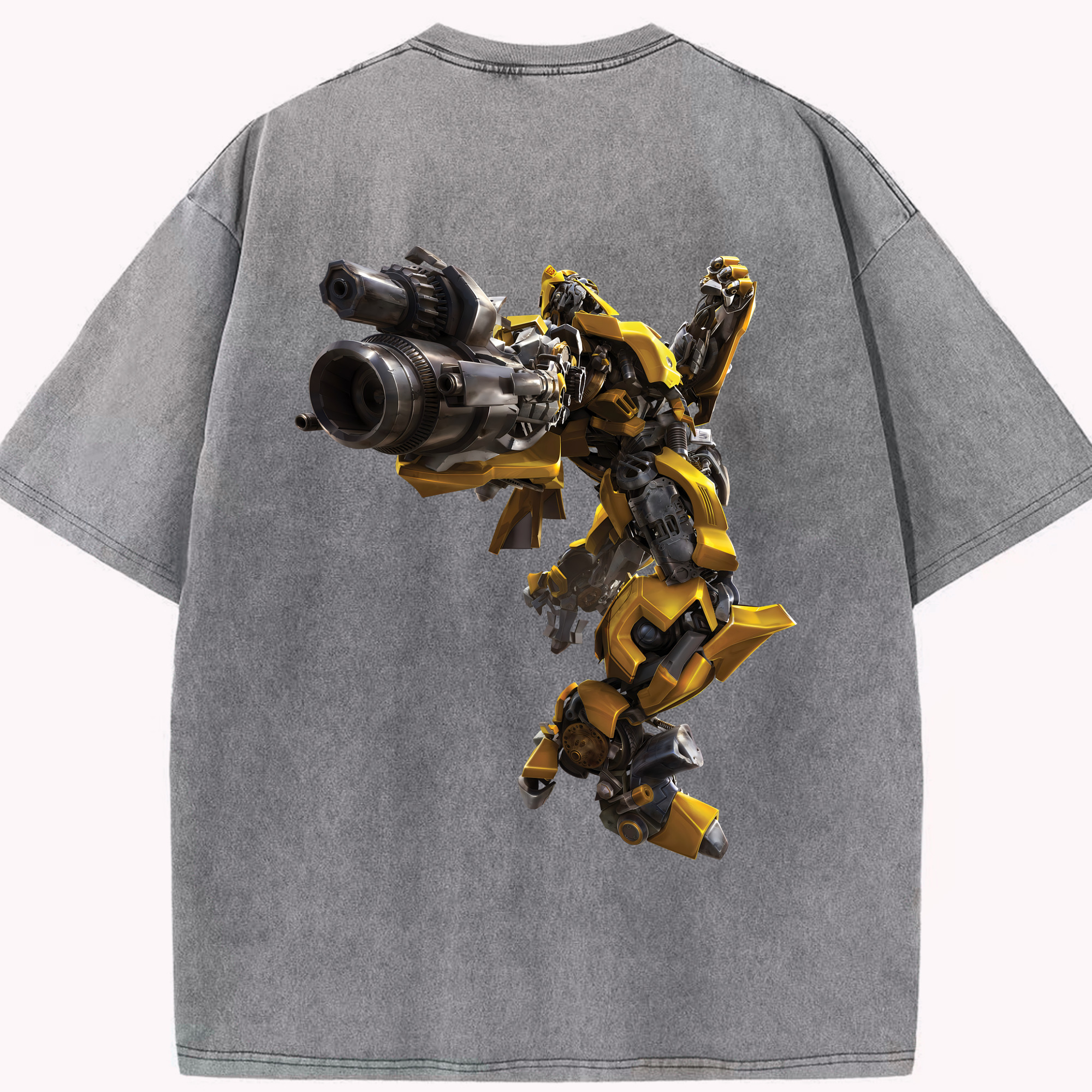 （画像用） Transformers トランスフォーマー 綿100% ヴィンテージ風 半袖Tシャツ（背面プリント）