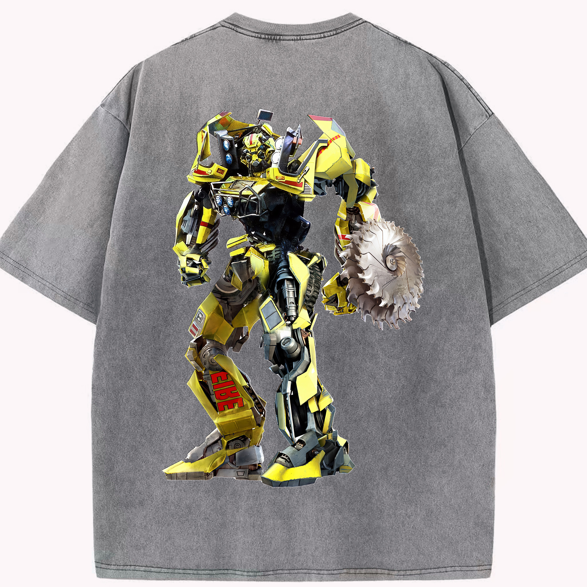 （画像用） Transformers トランスフォーマー 綿100% ヴィンテージ風 半袖Tシャツ（背面プリント）