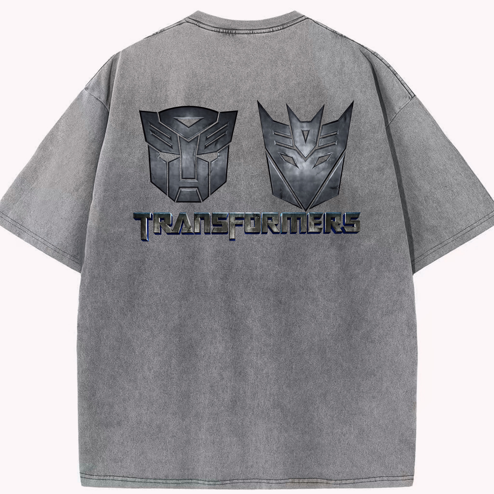 （画像用） Transformers トランスフォーマー 綿100% ヴィンテージ風 半袖Tシャツ（背面プリント）