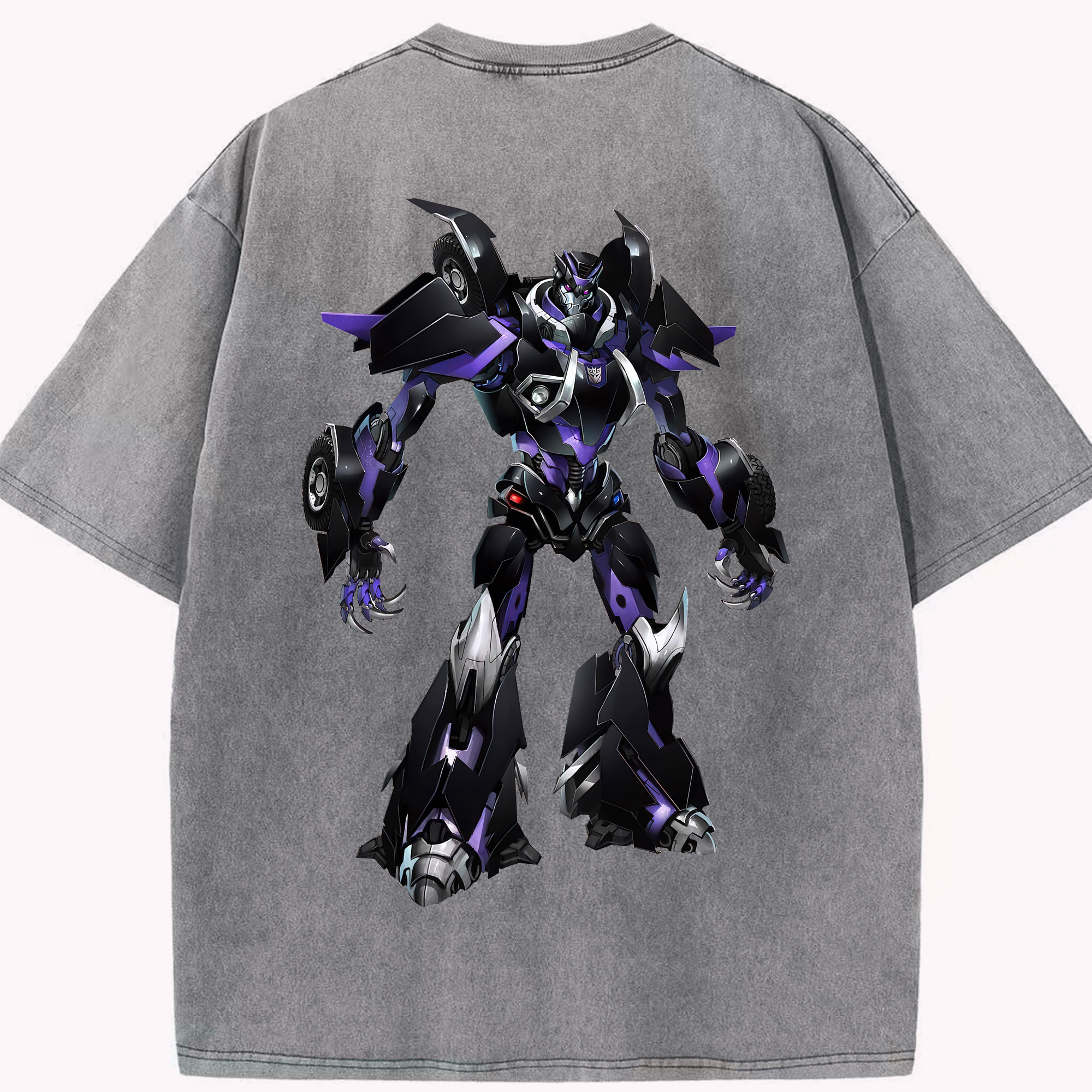 （画像用） Transformers トランスフォーマー 綿100% ヴィンテージ風 半袖Tシャツ（背面プリント）