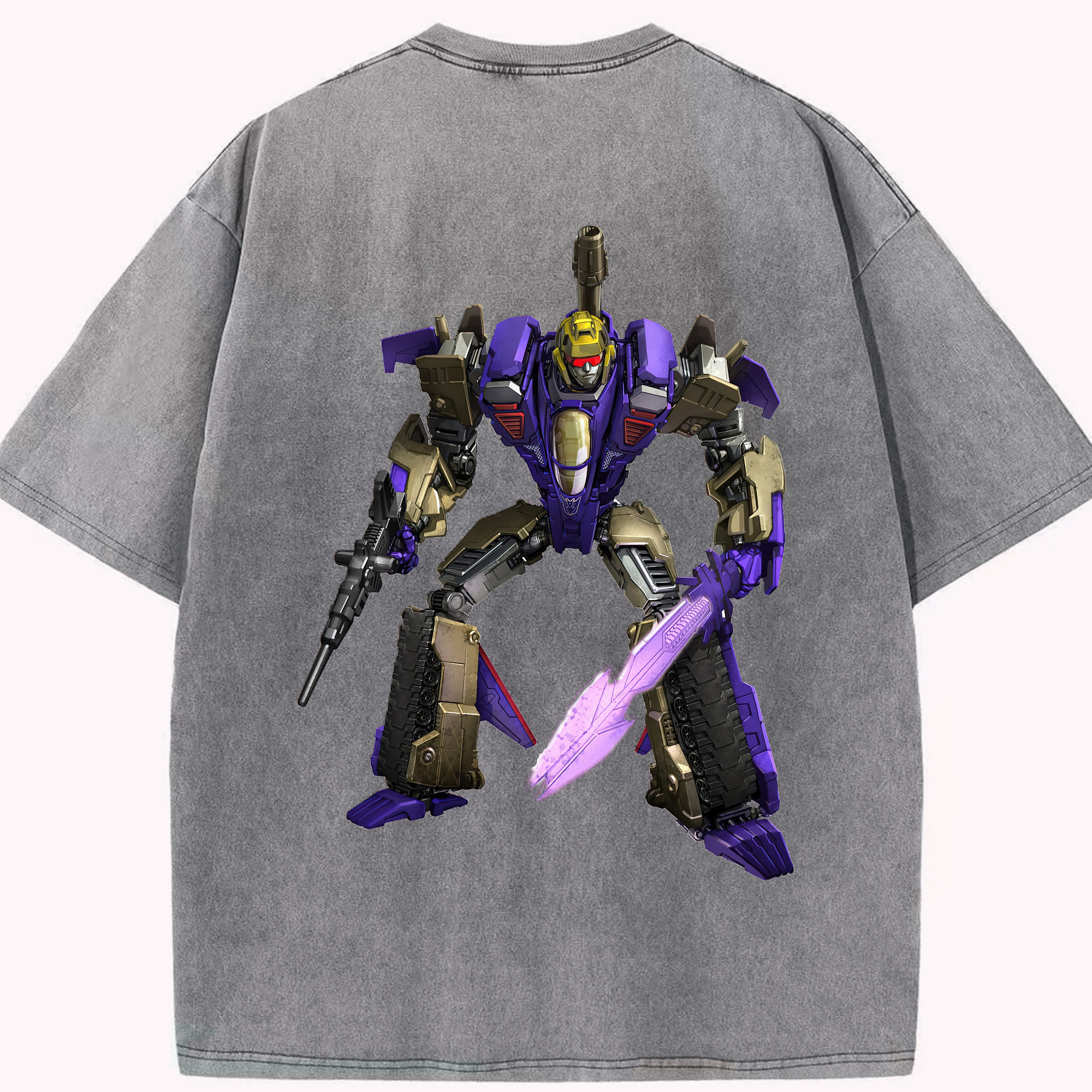 （画像用） Transformers トランスフォーマー 綿100% ヴィンテージ風 半袖Tシャツ（背面プリント）