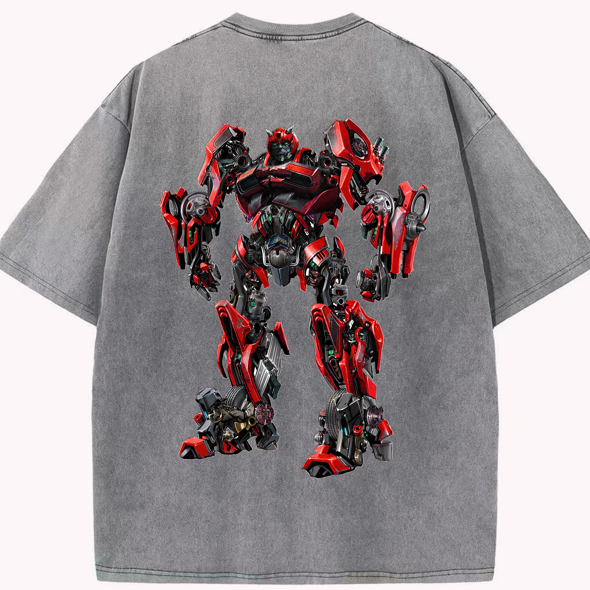 （画像用） Transformers トランスフォーマー 綿100% ヴィンテージ風 半袖Tシャツ（背面プリント）