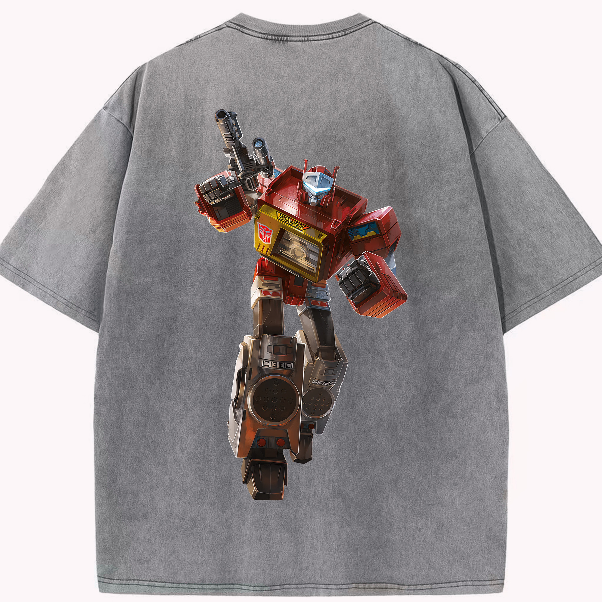 （画像用） Transformers トランスフォーマー 綿100% ヴィンテージ風 半袖Tシャツ（背面プリント）