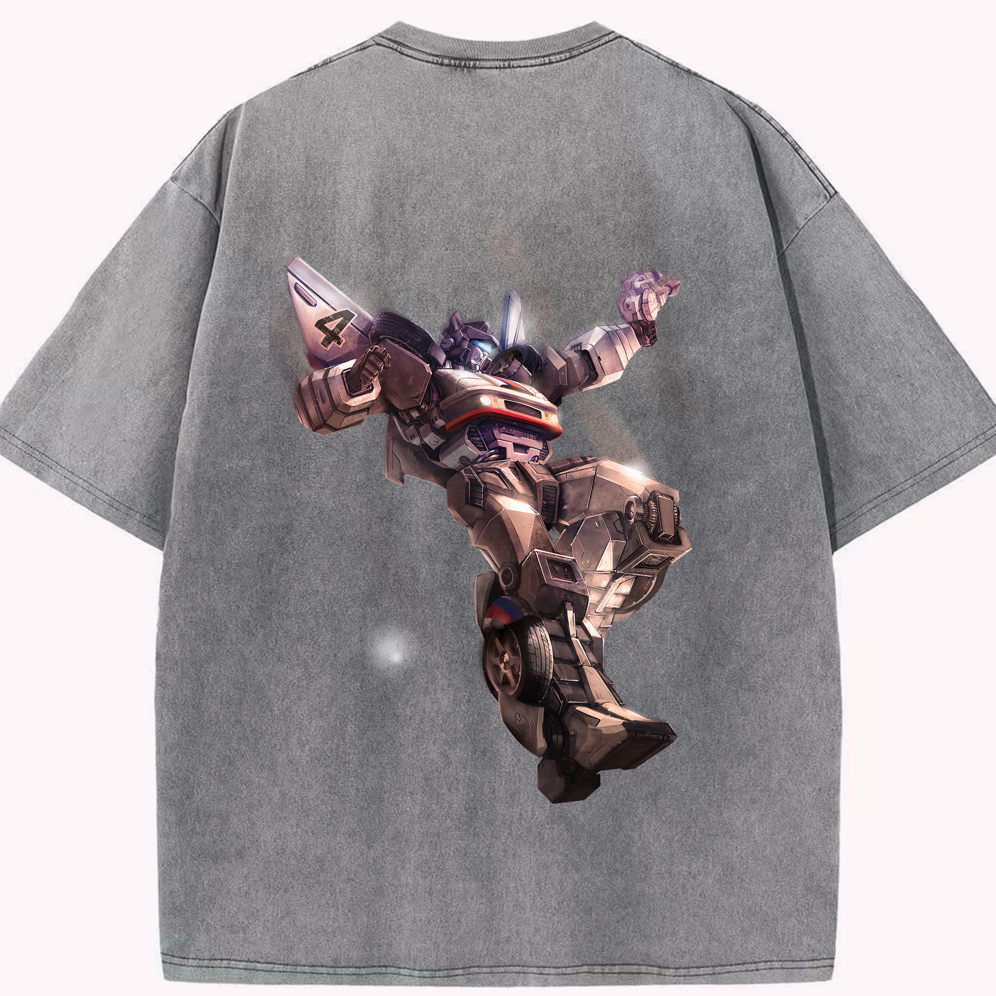 （画像用） Transformers トランスフォーマー 綿100% ヴィンテージ風 半袖Tシャツ（背面プリント）