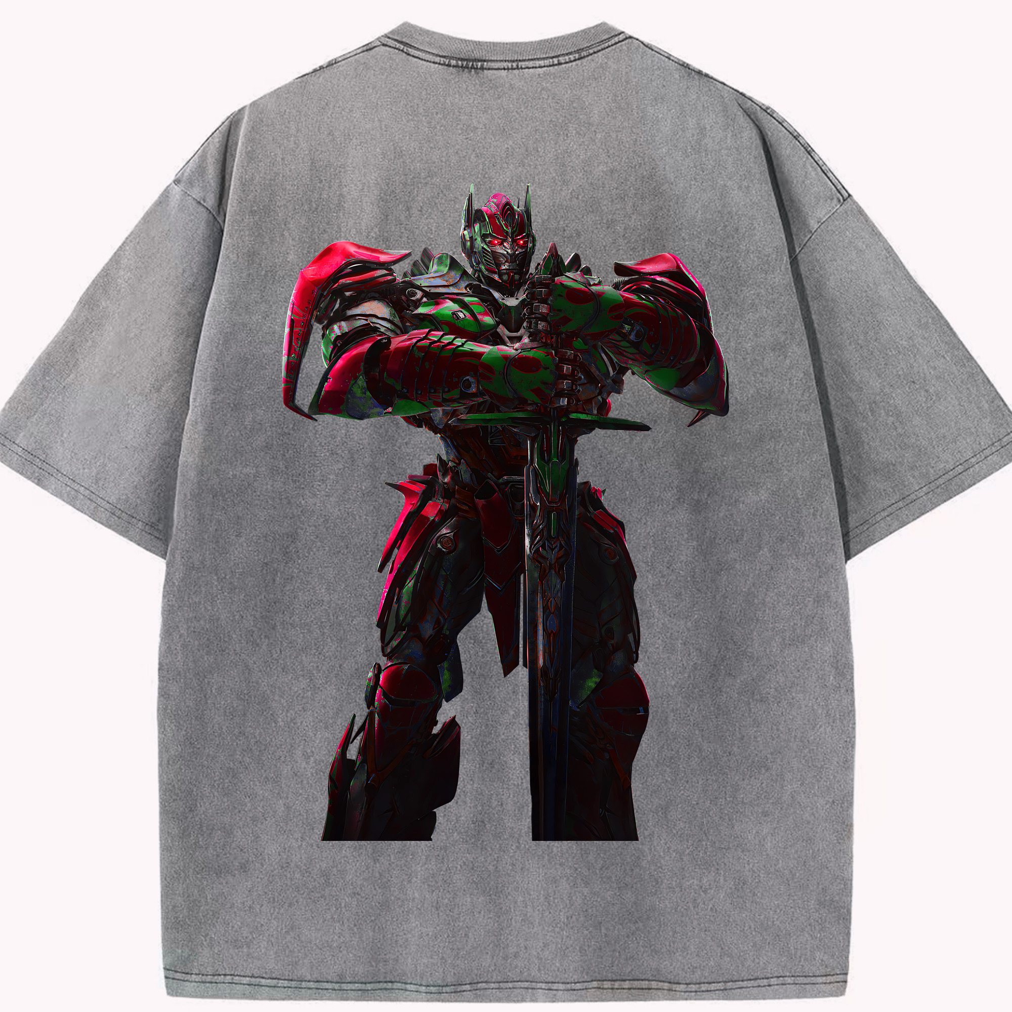 （画像用） Transformers トランスフォーマー 綿100% ヴィンテージ風 半袖Tシャツ（背面プリント）