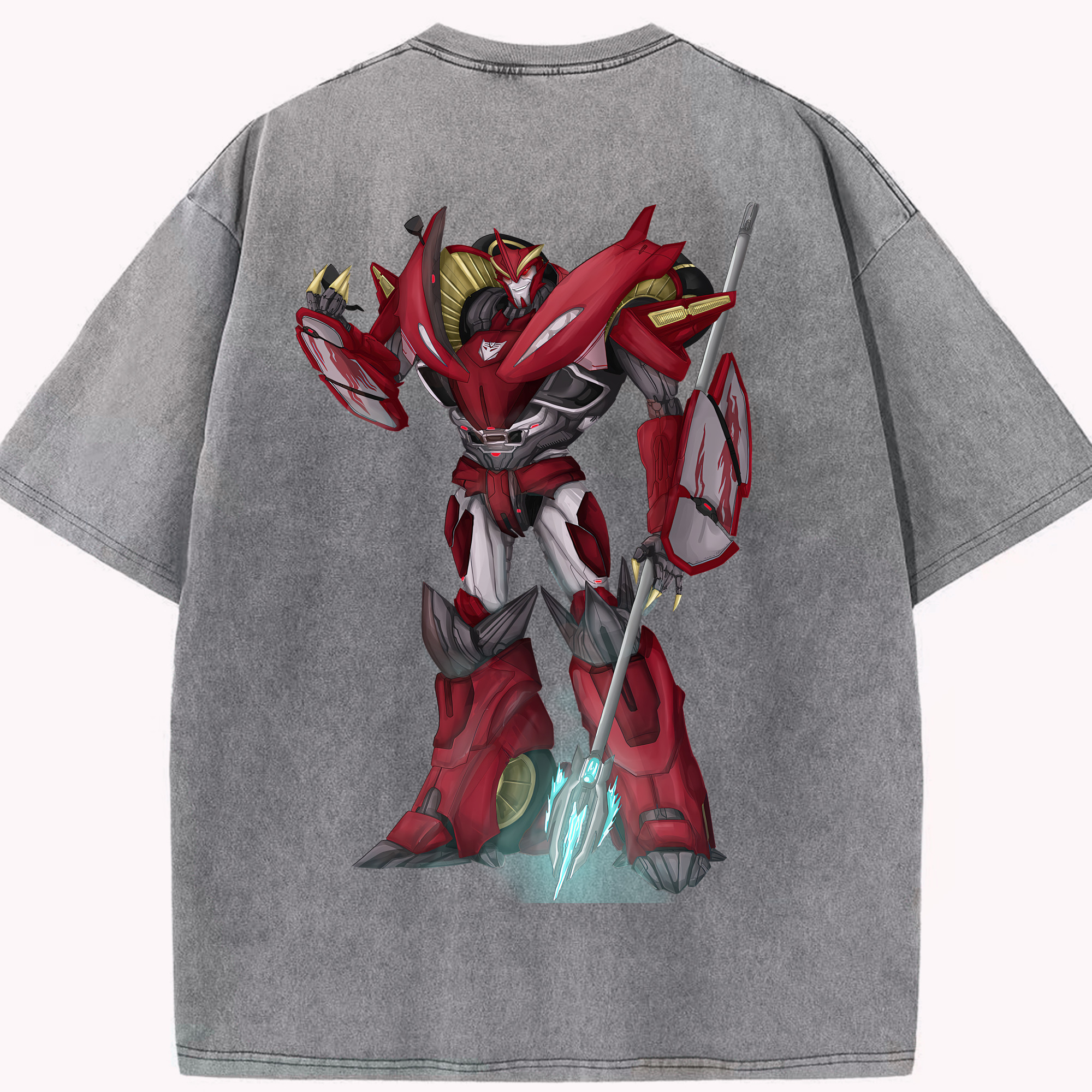 （画像用） Transformers トランスフォーマー 綿100% ヴィンテージ風 半袖Tシャツ（背面プリント）