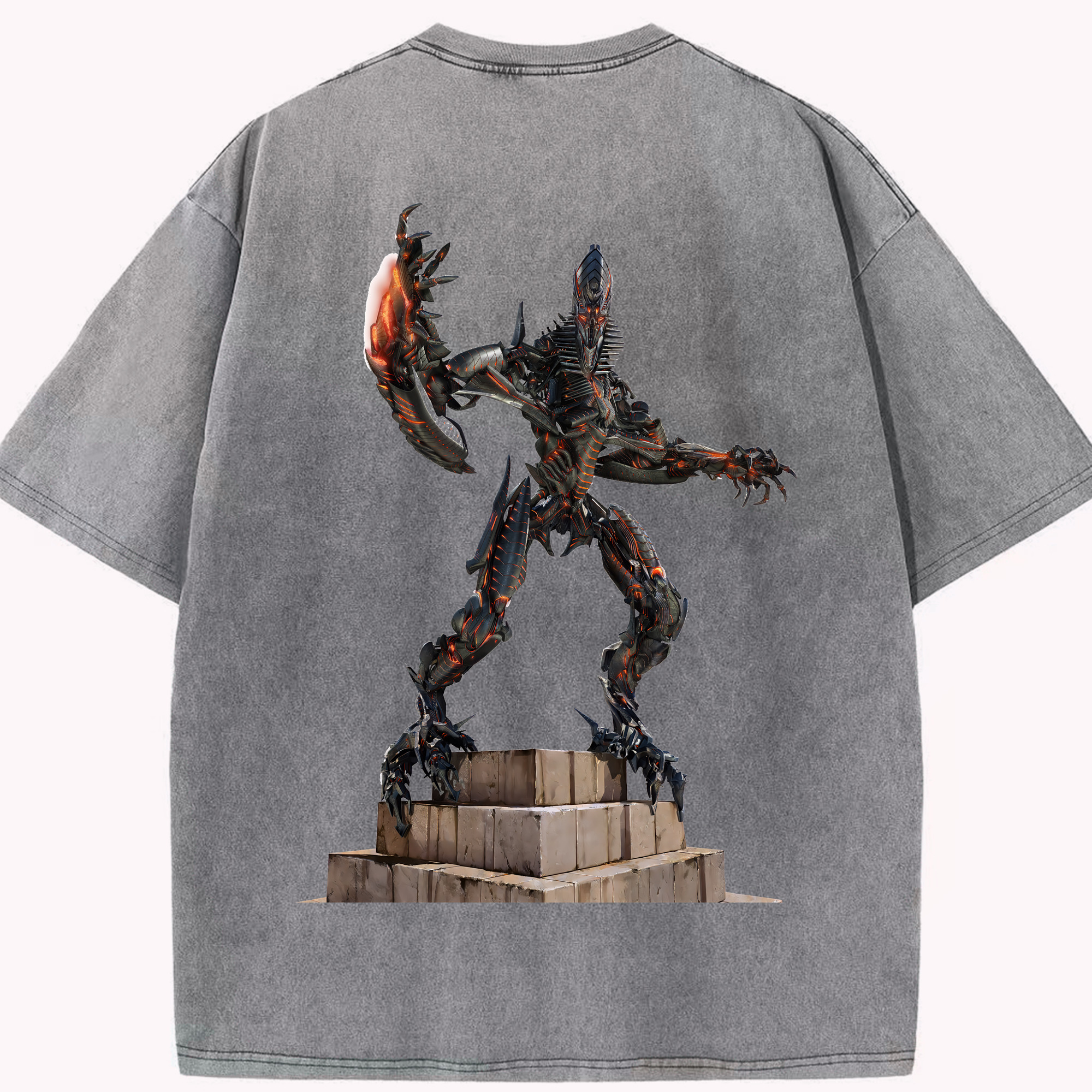 （画像用） Transformers トランスフォーマー 綿100% ヴィンテージ風 半袖Tシャツ（背面プリント）