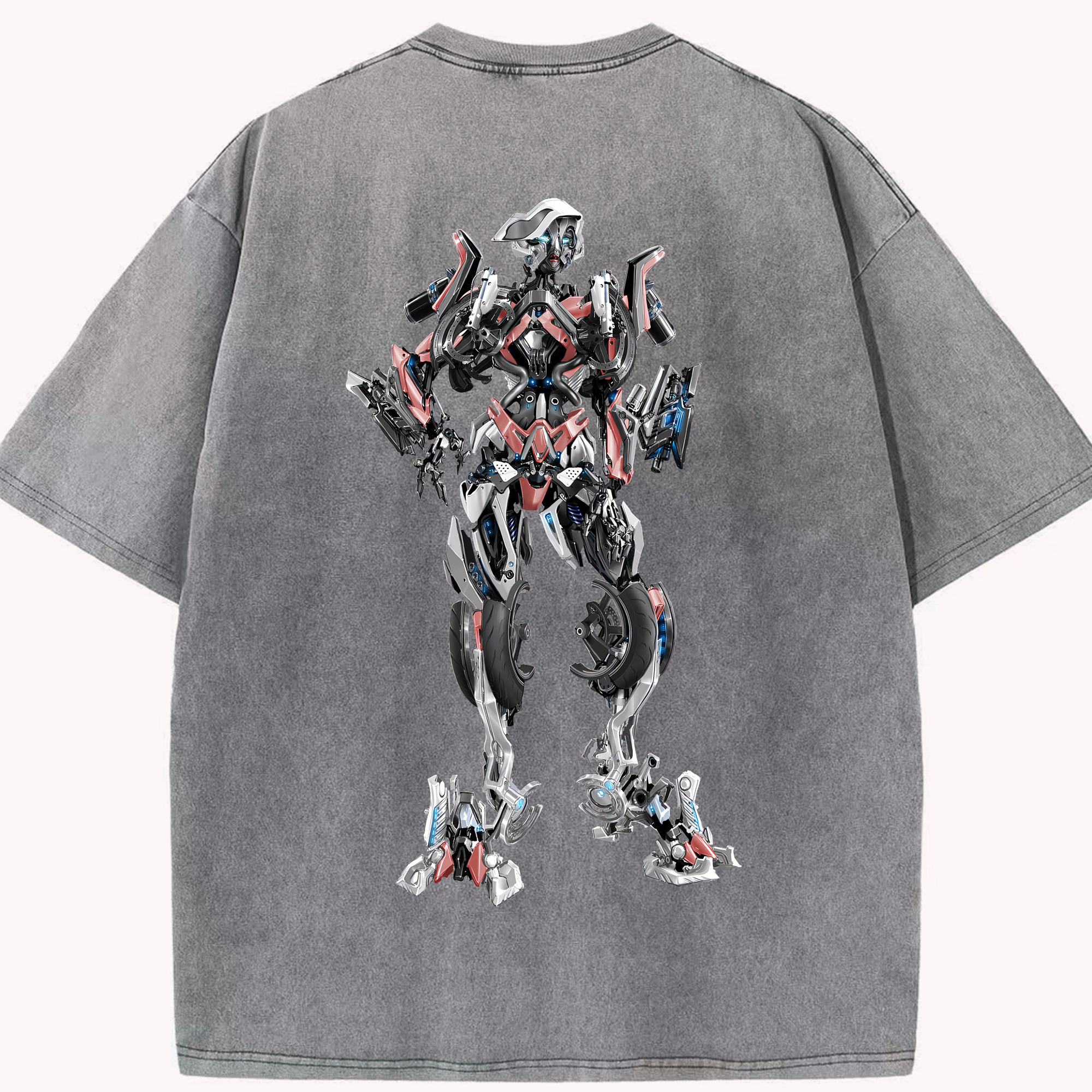 （画像用） Transformers トランスフォーマー 綿100% ヴィンテージ風 半袖Tシャツ（背面プリント）