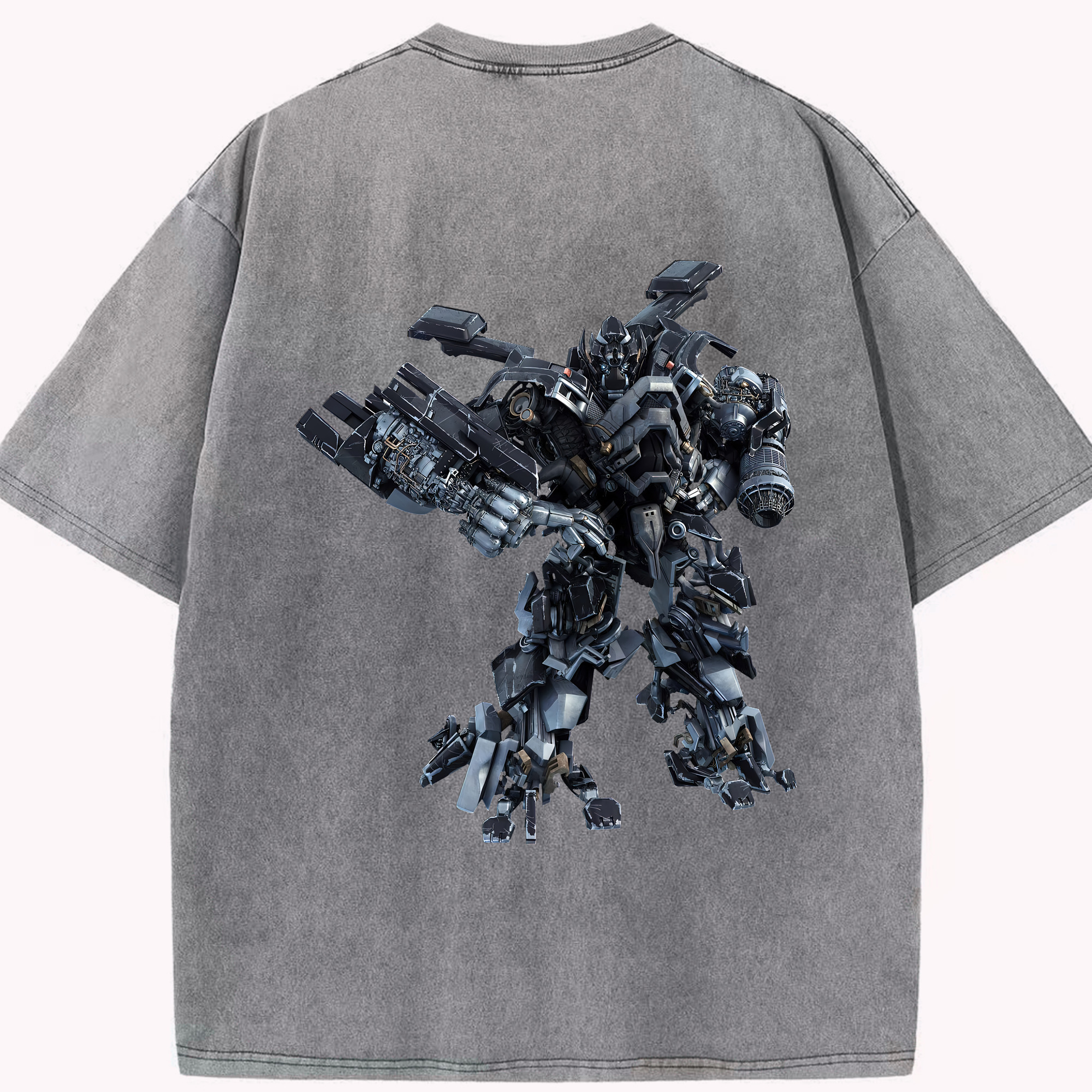 （画像用） Transformers トランスフォーマー 綿100% ヴィンテージ風 半袖Tシャツ（背面プリント）