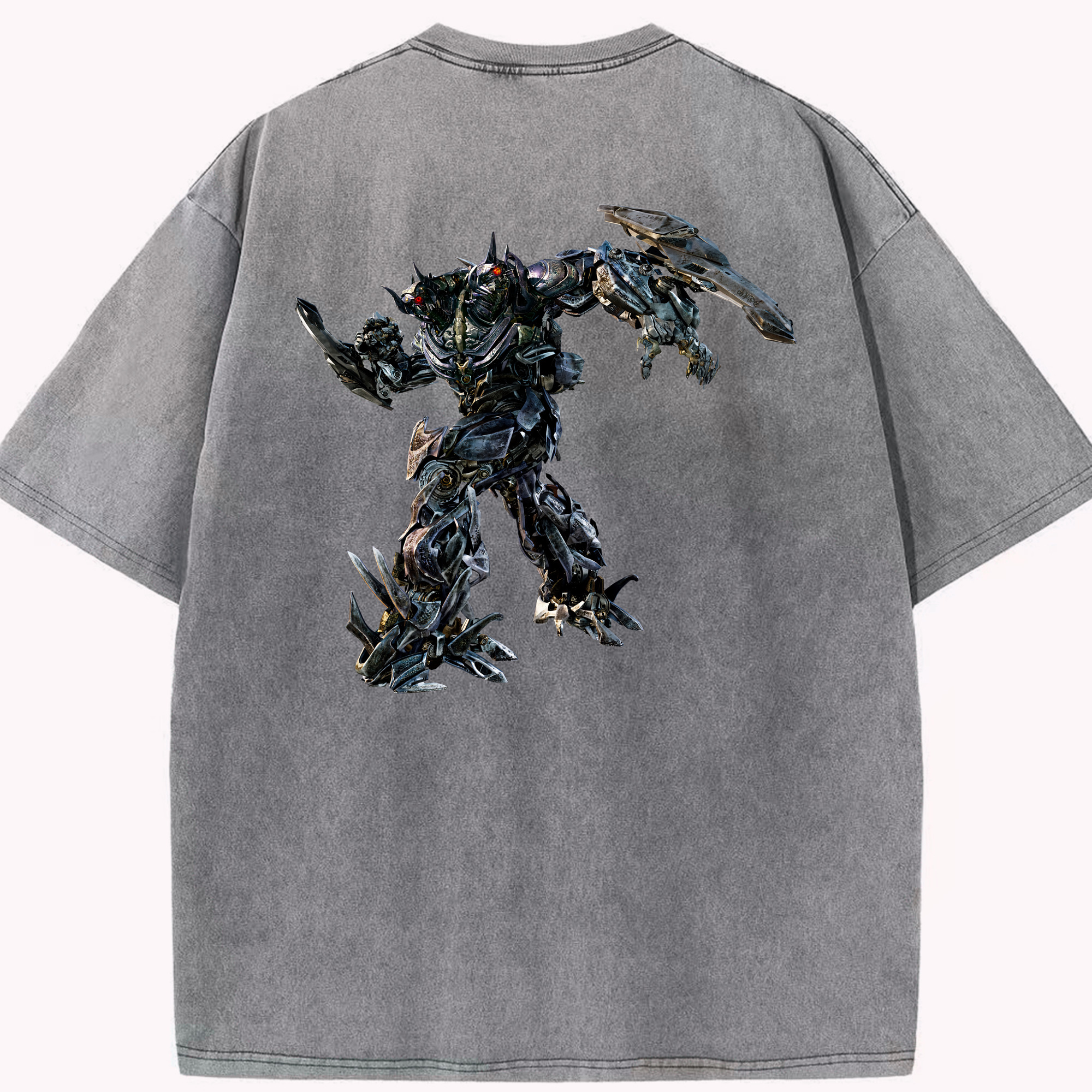 （画像用） Transformers トランスフォーマー 綿100% ヴィンテージ風 半袖Tシャツ（背面プリント）