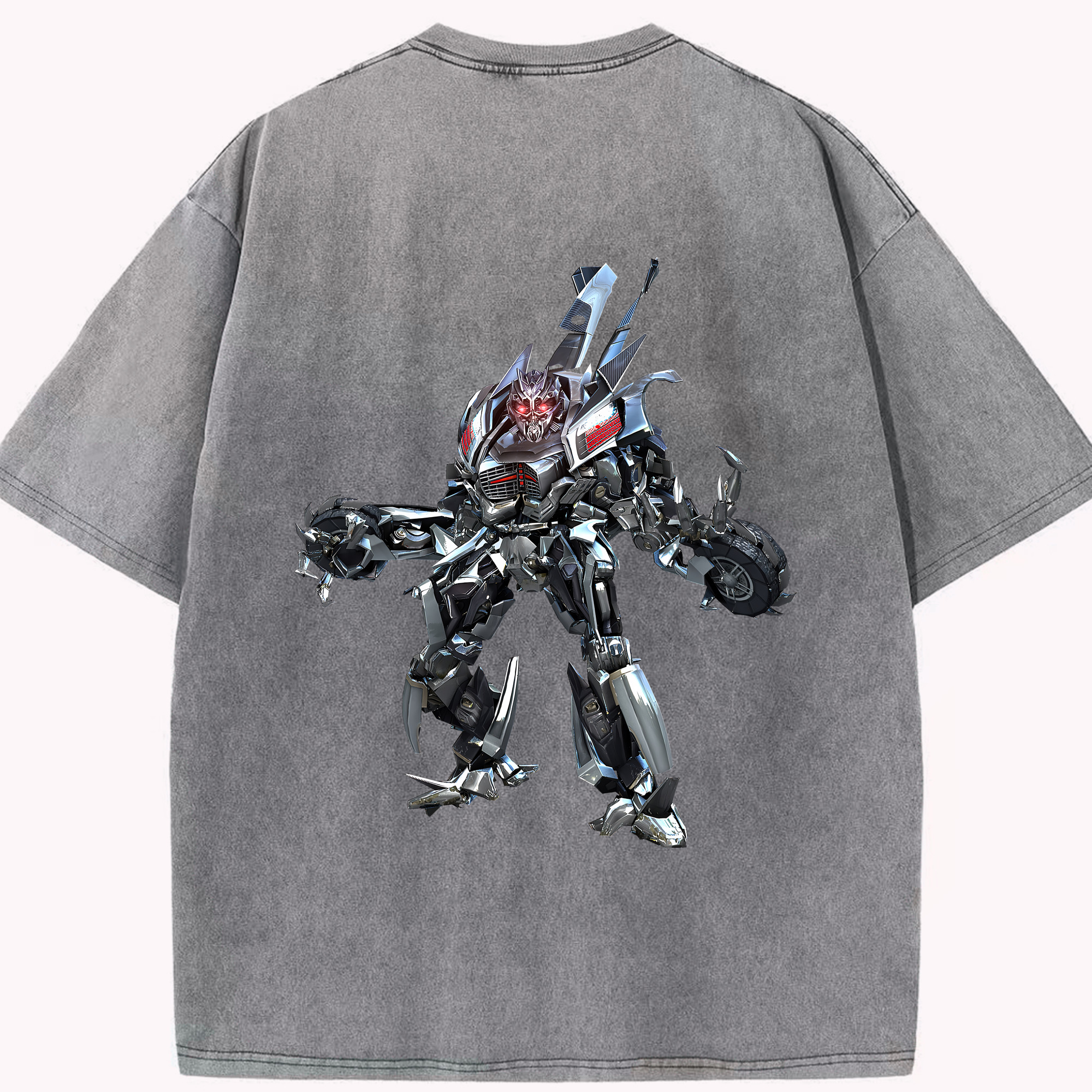 （画像用） Transformers トランスフォーマー 綿100% ヴィンテージ風 半袖Tシャツ（背面プリント）