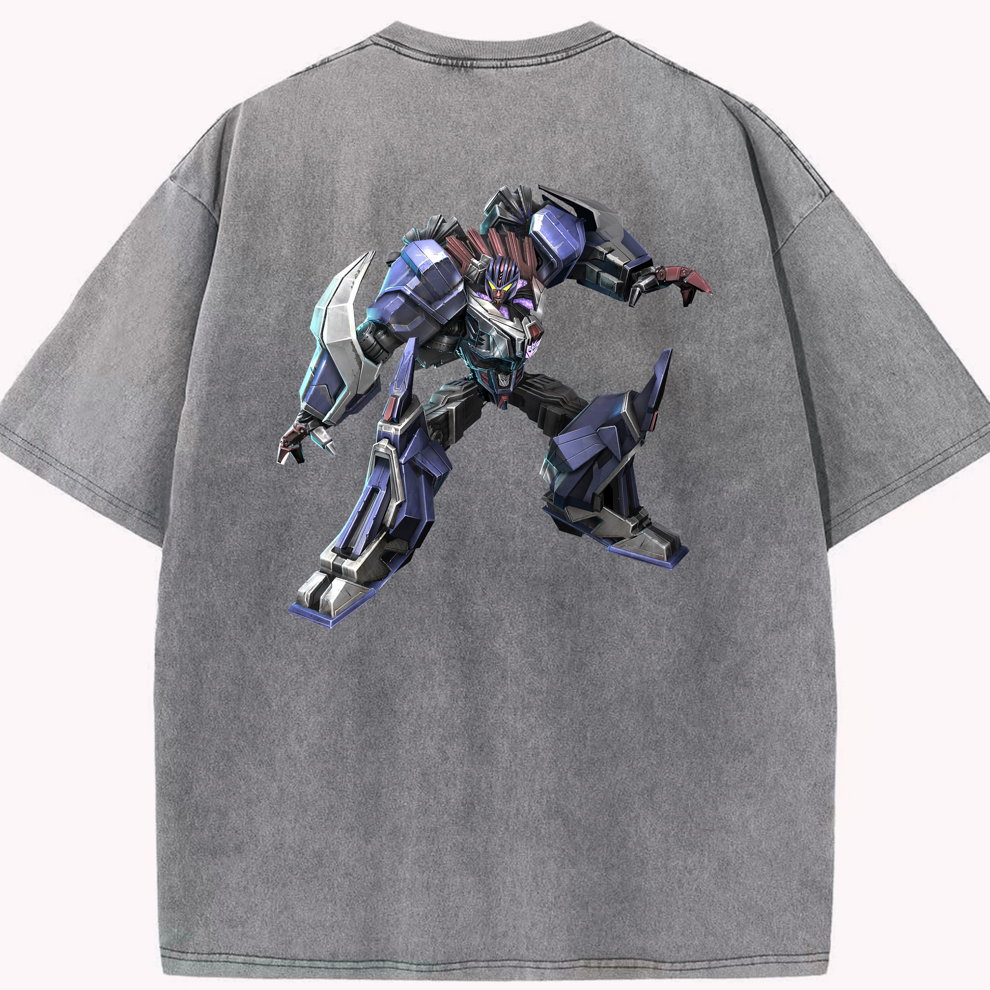 （画像用） Transformers トランスフォーマー 綿100% ヴィンテージ風 半袖Tシャツ（背面プリント）