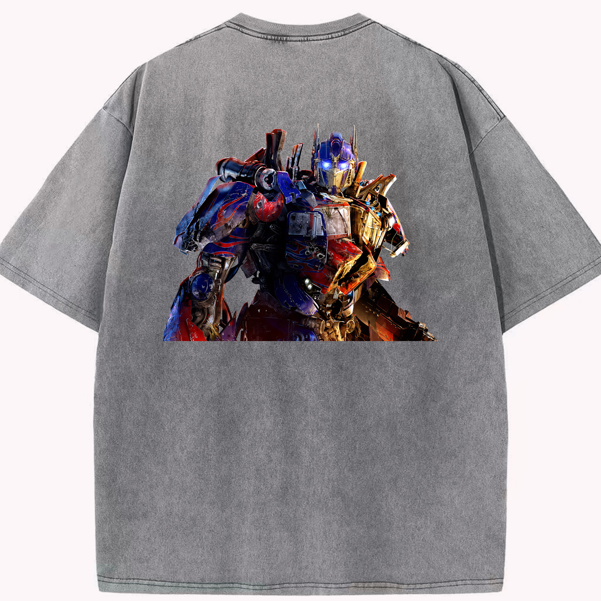 （画像用） Transformers トランスフォーマー 綿100% ヴィンテージ風 半袖Tシャツ（背面プリント）