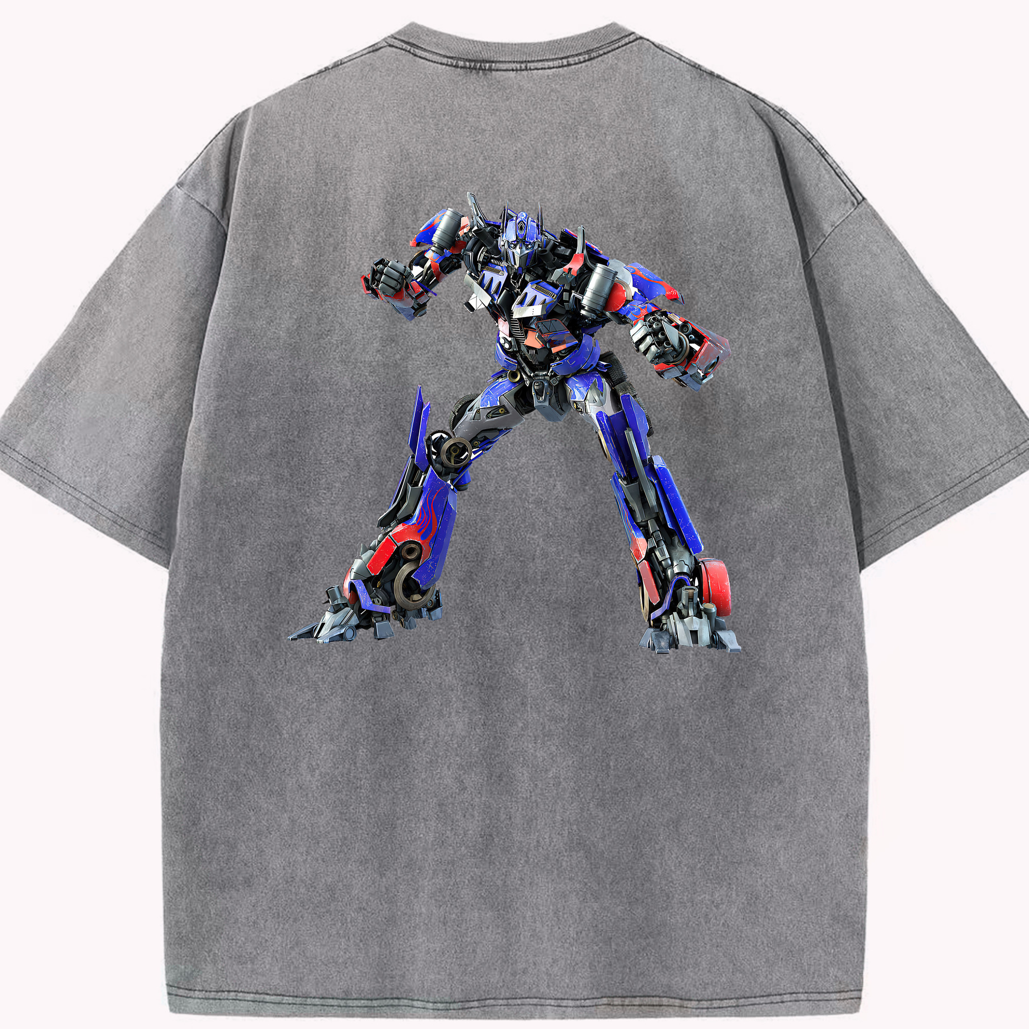 （画像用） Transformers トランスフォーマー 綿100% ヴィンテージ風 半袖Tシャツ（背面プリント）