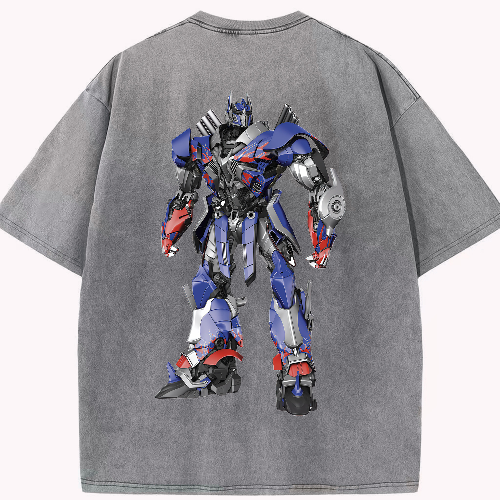 （画像用） Transformers トランスフォーマー 綿100% ヴィンテージ風 半袖Tシャツ（背面プリント）