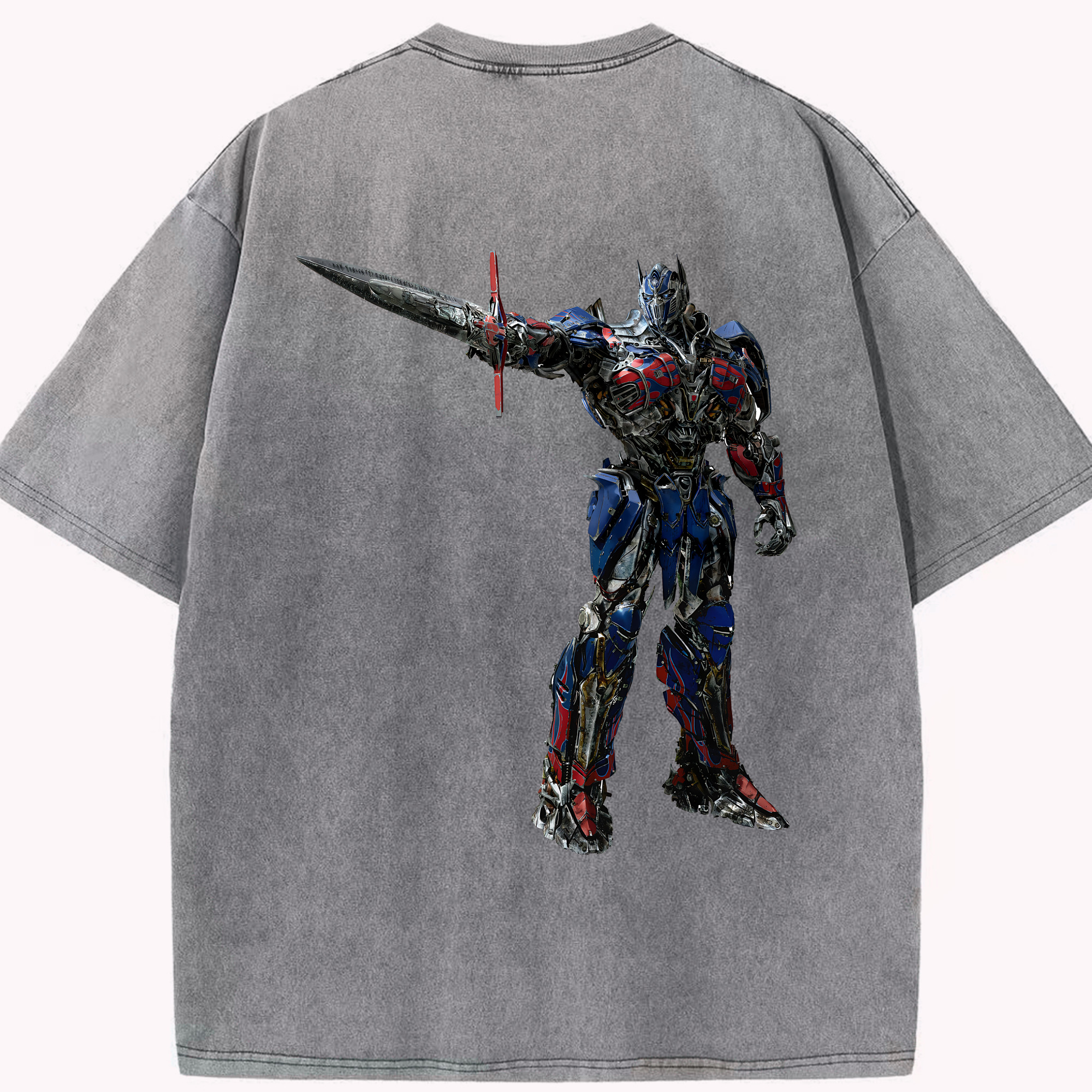 （画像用） Transformers トランスフォーマー 綿100% ヴィンテージ風 半袖Tシャツ（背面プリント）