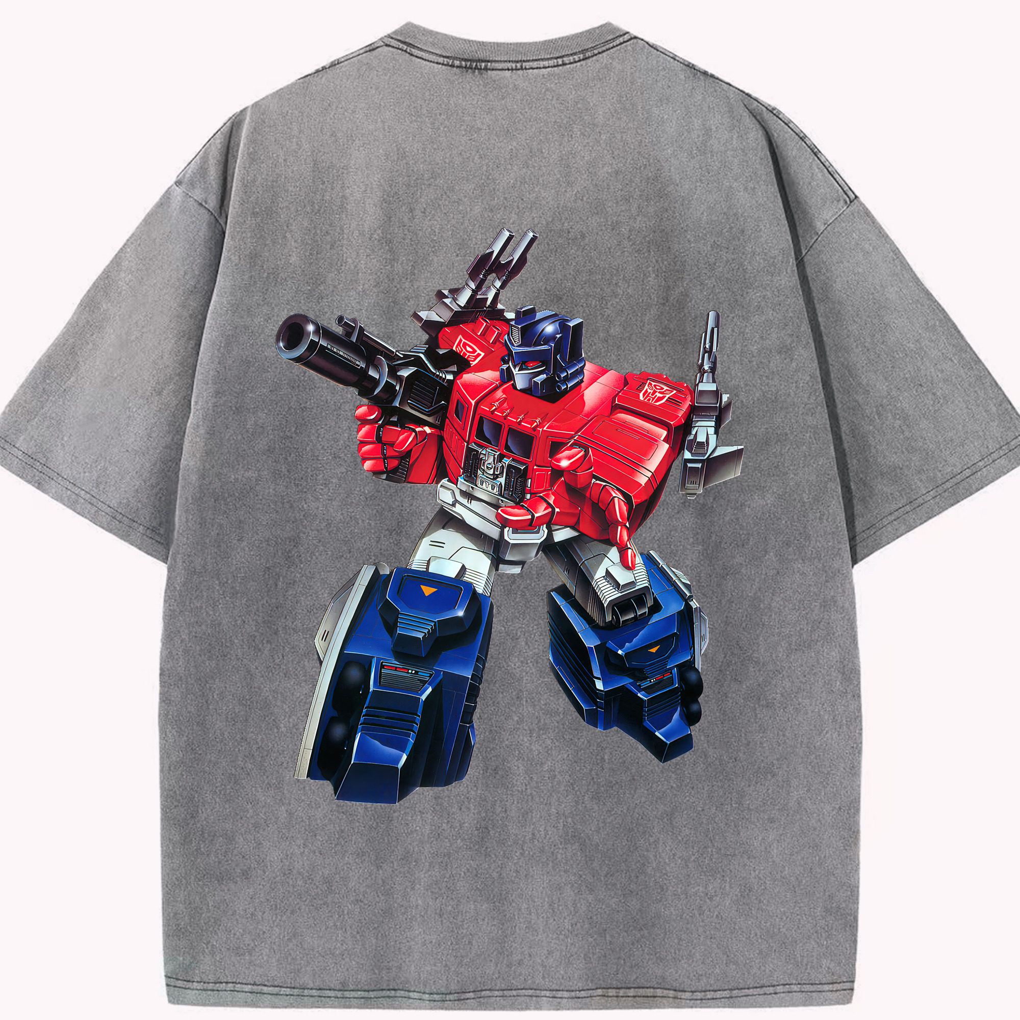（画像用） Transformers トランスフォーマー 綿100% ヴィンテージ風 半袖Tシャツ（背面プリント）