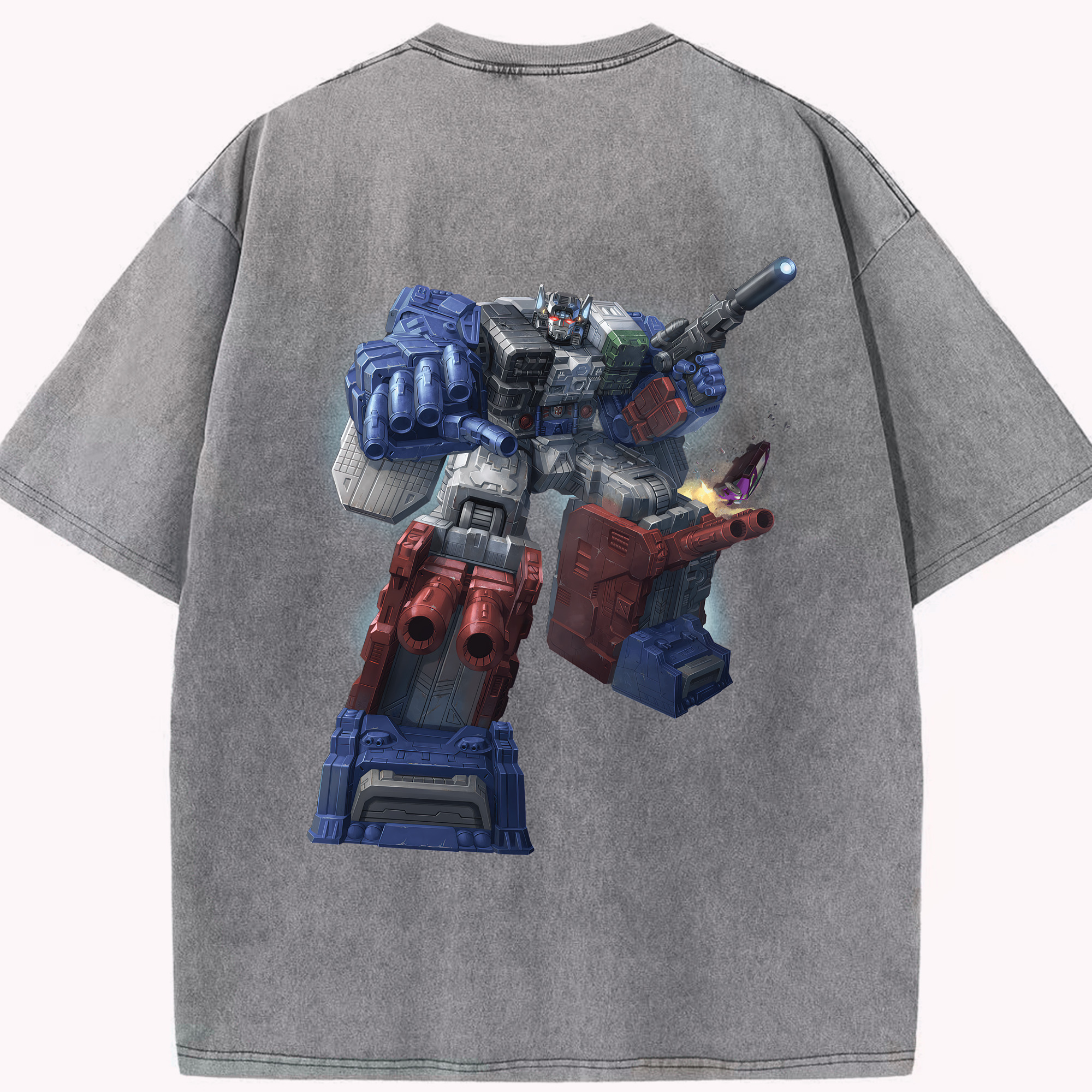 （画像用） Transformers トランスフォーマー 綿100% ヴィンテージ風 半袖Tシャツ（背面プリント）