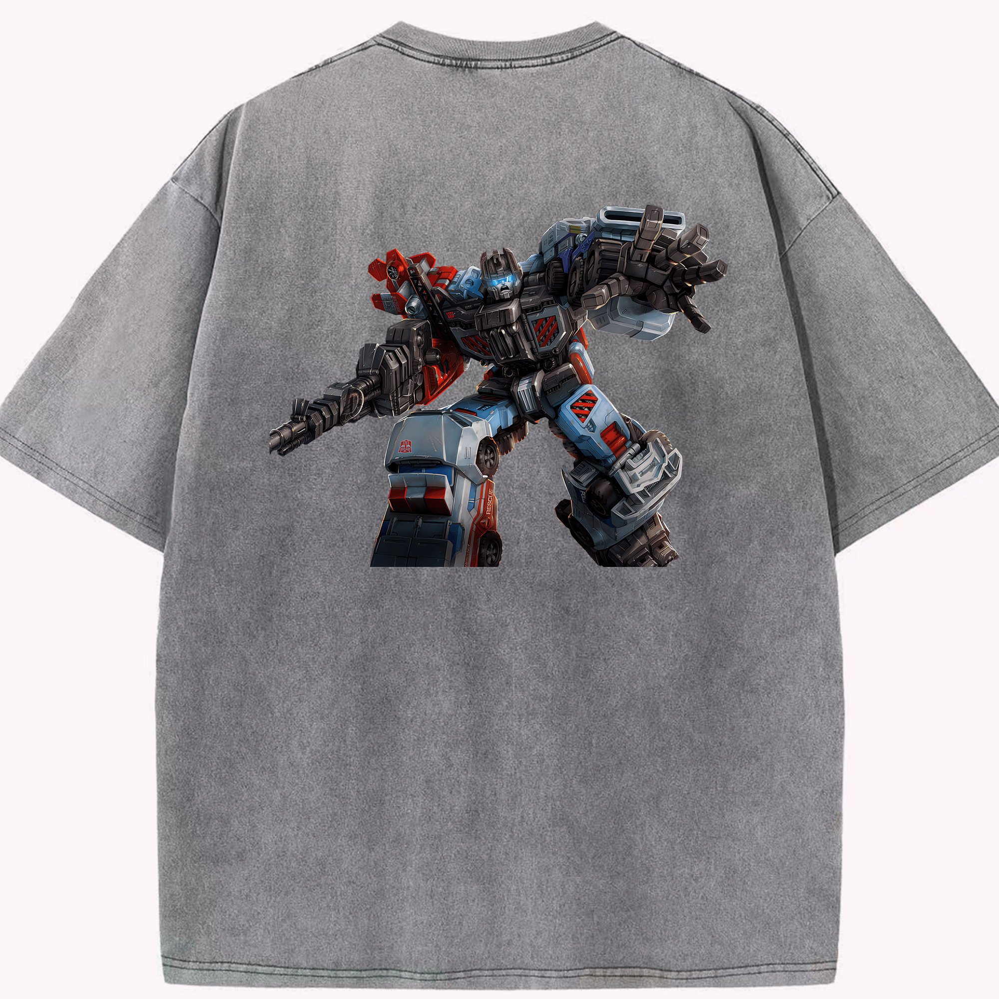 （画像用） Transformers トランスフォーマー 綿100% ヴィンテージ風 半袖Tシャツ（背面プリント）