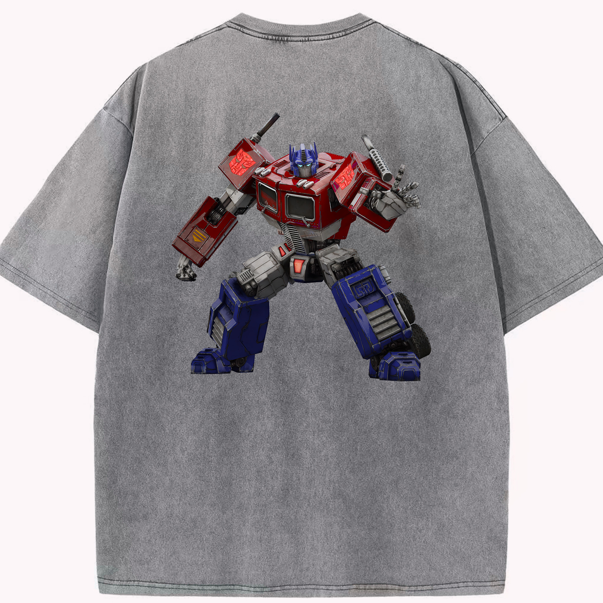 （画像用） Transformers トランスフォーマー 綿100% ヴィンテージ風 半袖Tシャツ（背面プリント）