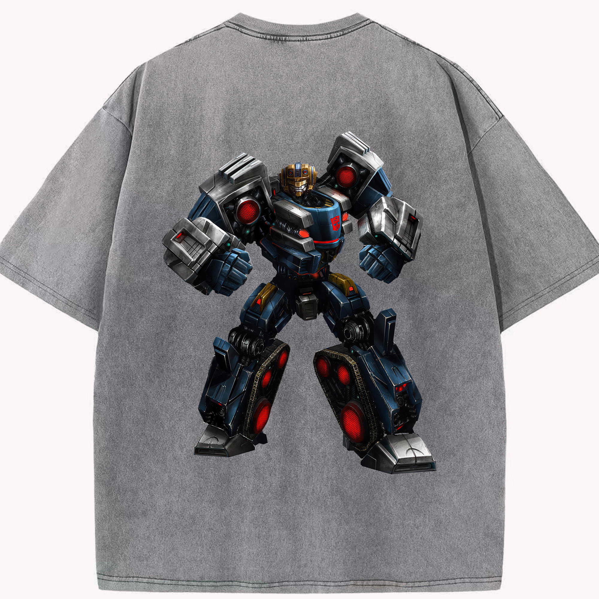 （画像用） Transformers トランスフォーマー 綿100% ヴィンテージ風 半袖Tシャツ（背面プリント）