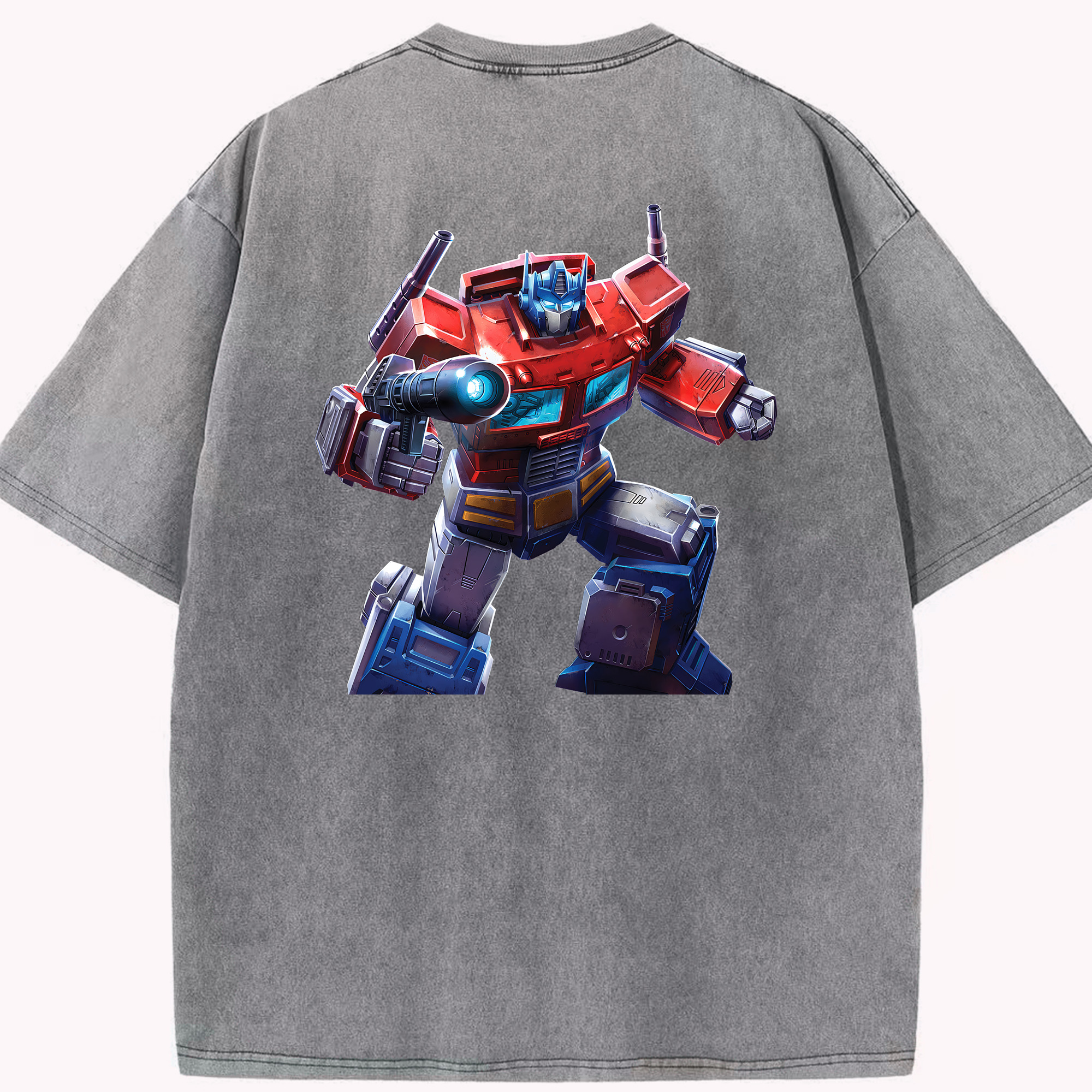 （画像用） Transformers トランスフォーマー 綿100% ヴィンテージ風 半袖Tシャツ（背面プリント）