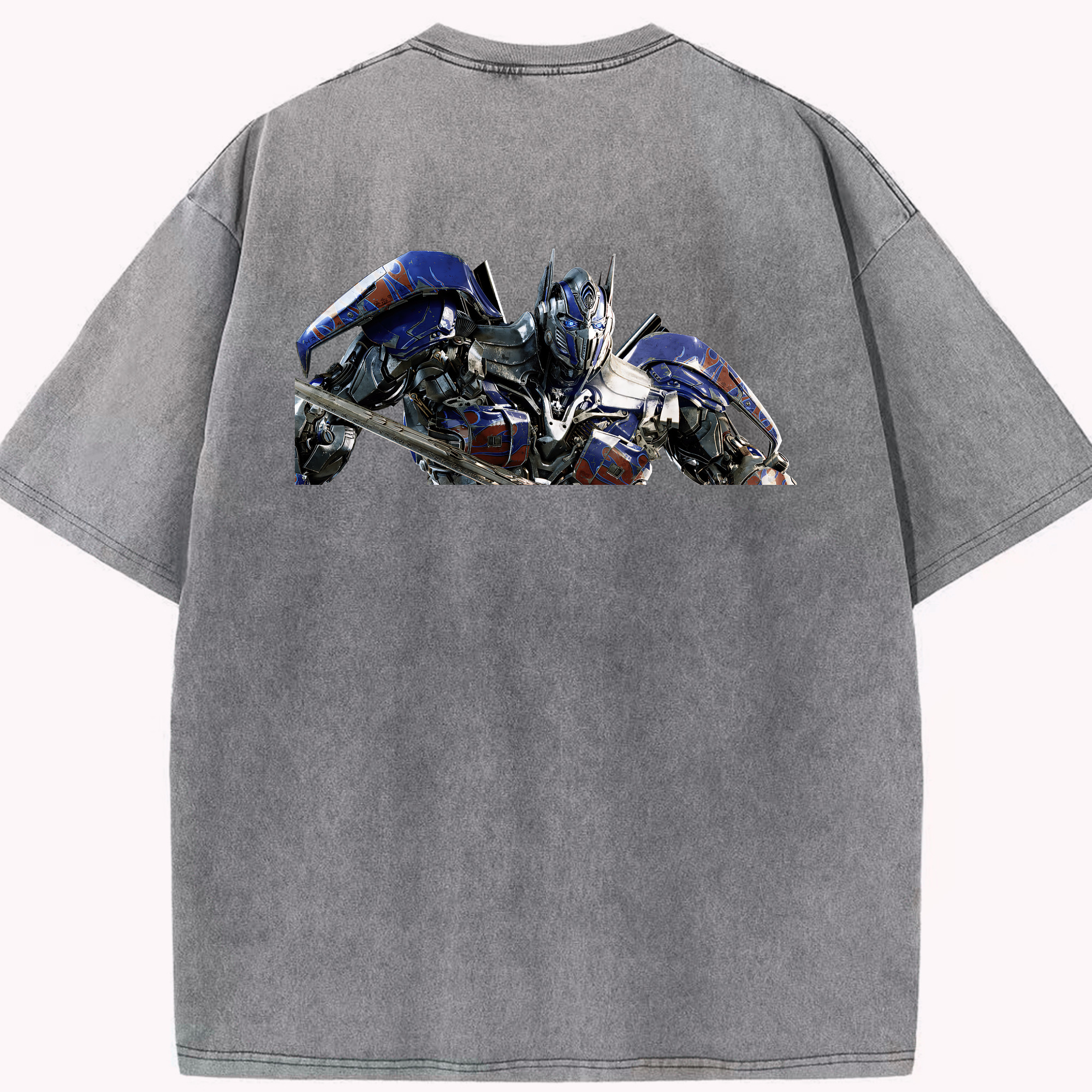 （画像用） Transformers トランスフォーマー 綿100% ヴィンテージ風 半袖Tシャツ（背面プリント）