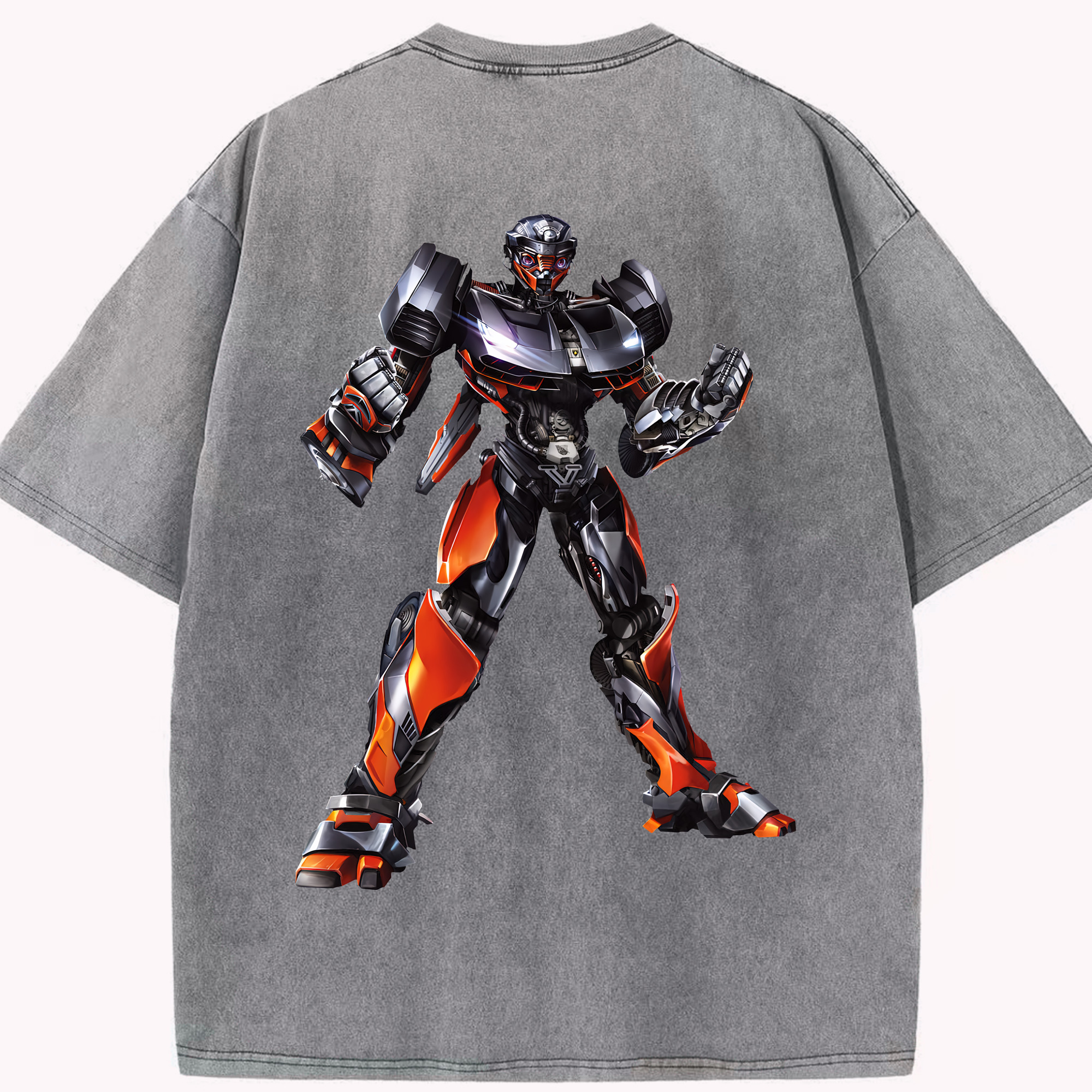 （画像用） Transformers トランスフォーマー 綿100% ヴィンテージ風 半袖Tシャツ（背面プリント）