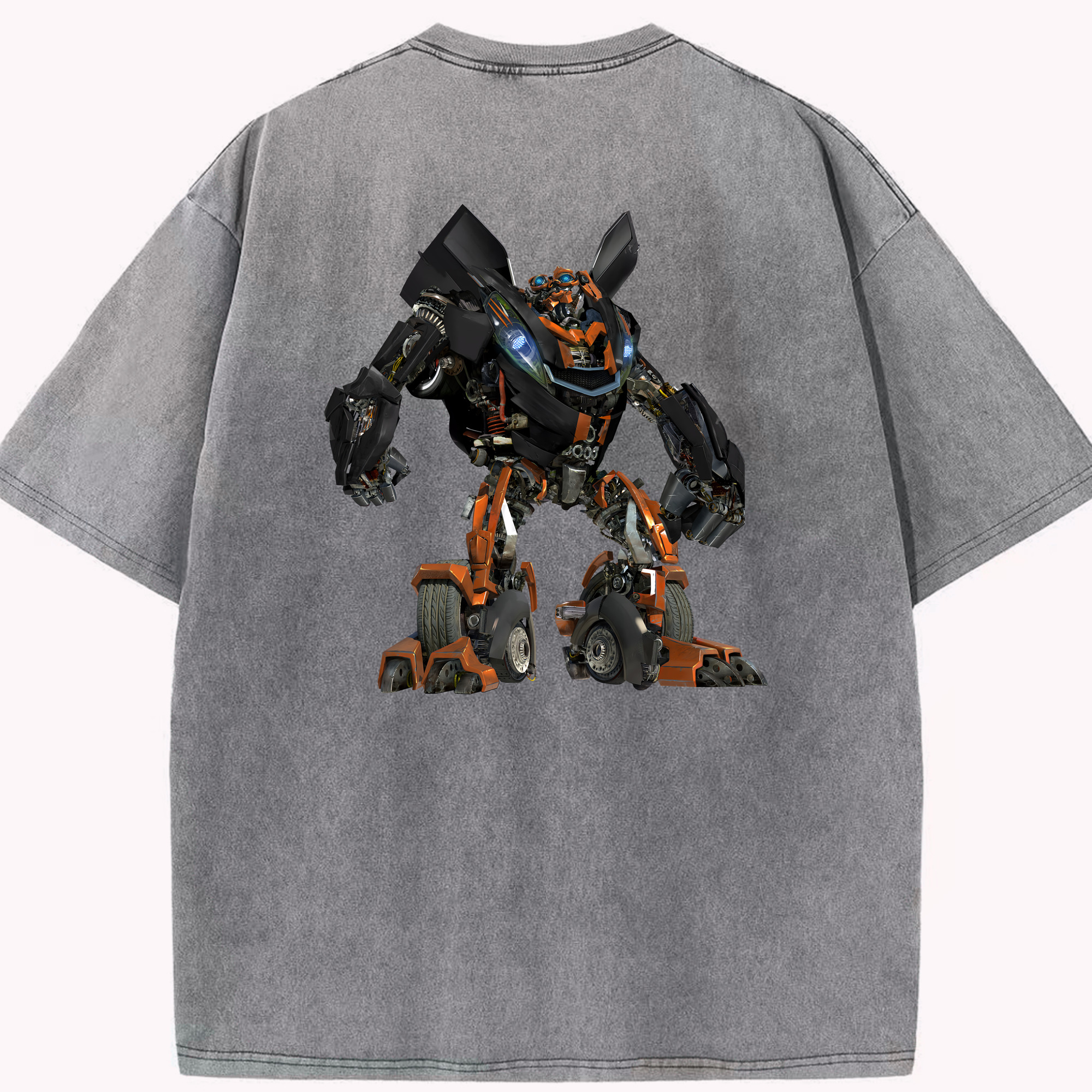 （画像用） Transformers トランスフォーマー 綿100% ヴィンテージ風 半袖Tシャツ（背面プリント）