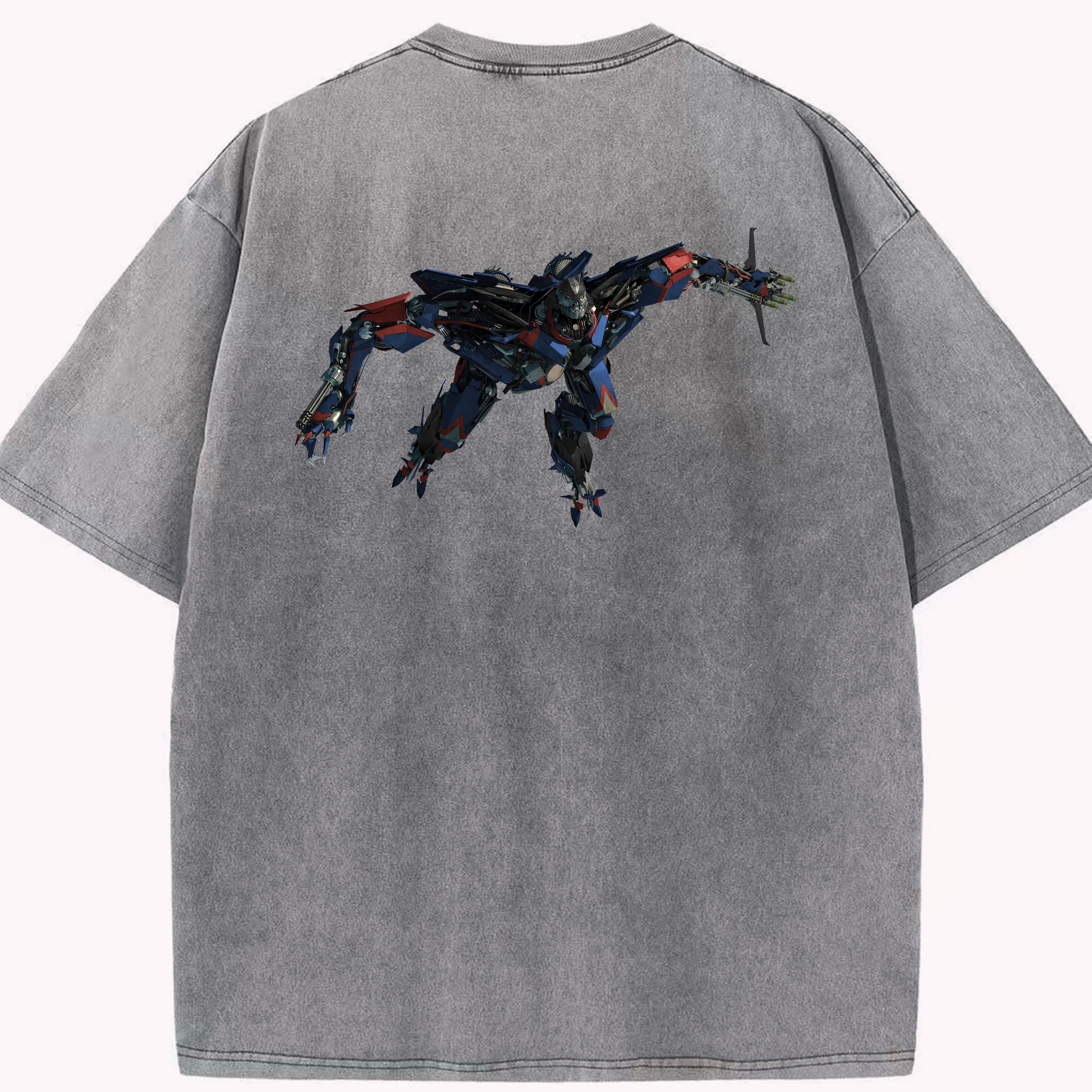 （画像用） Transformers トランスフォーマー 綿100% ヴィンテージ風 半袖Tシャツ（背面プリント）