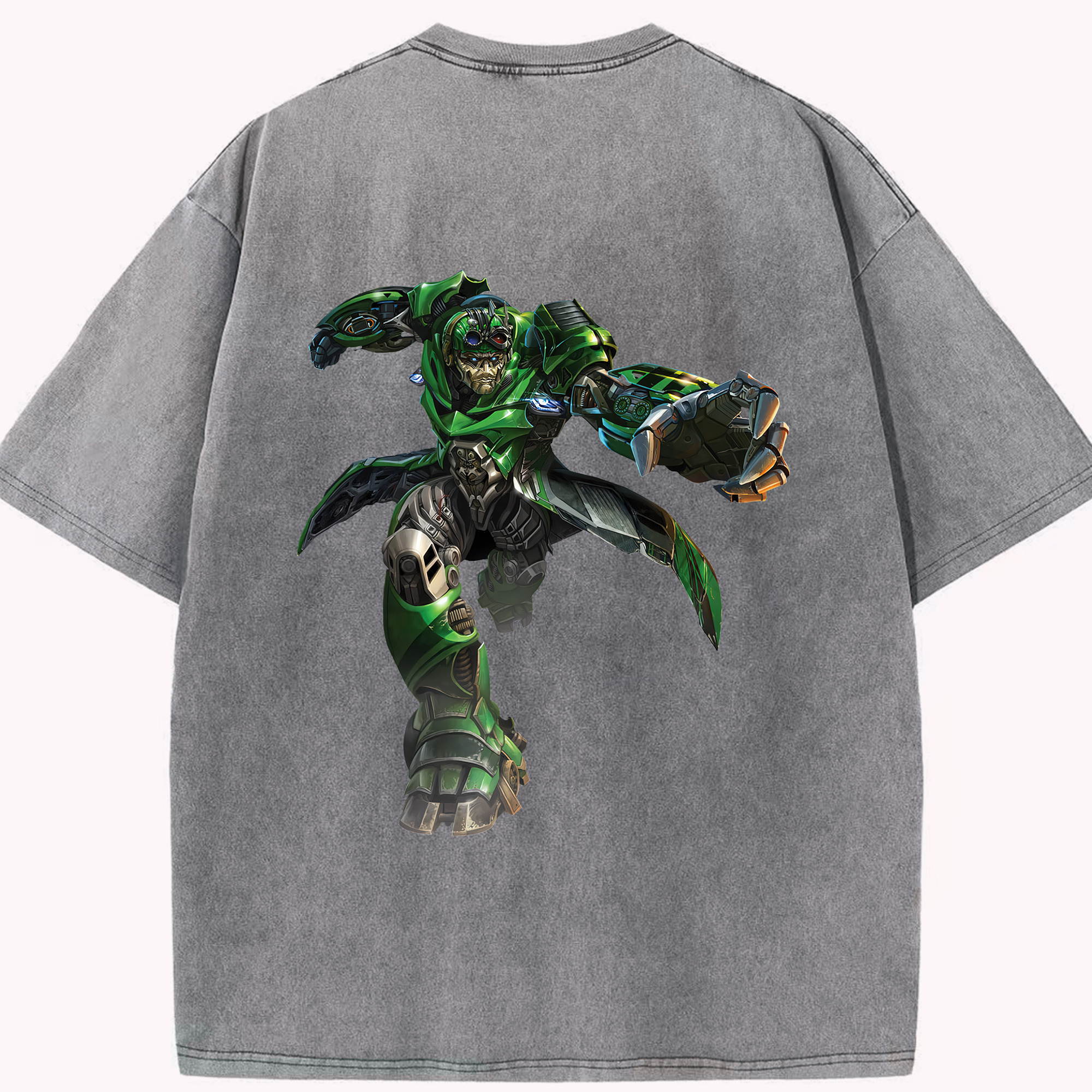 （画像用） Transformers トランスフォーマー 綿100% ヴィンテージ風 半袖Tシャツ（背面プリント）