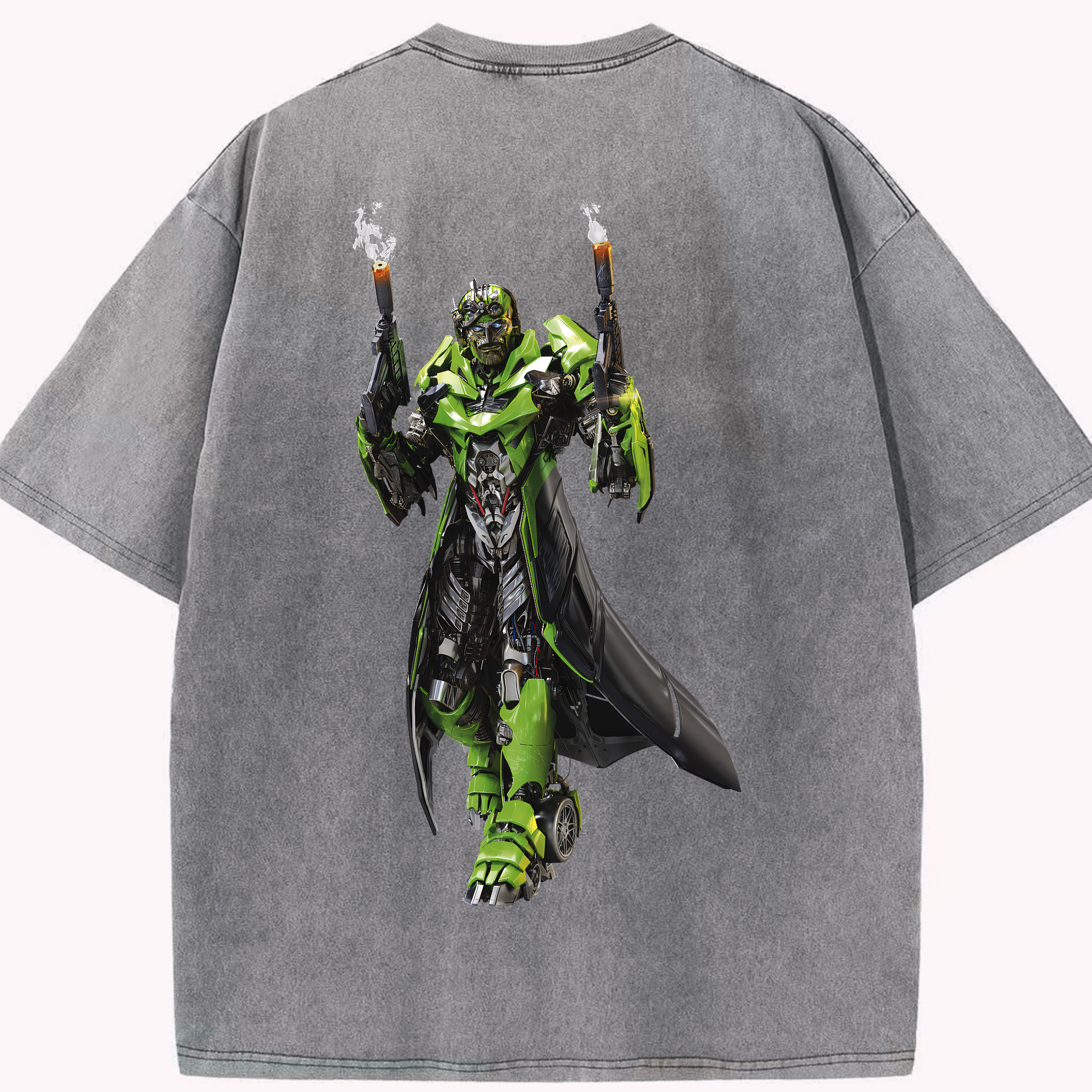 （画像用） Transformers トランスフォーマー 綿100% ヴィンテージ風 半袖Tシャツ（背面プリント）
