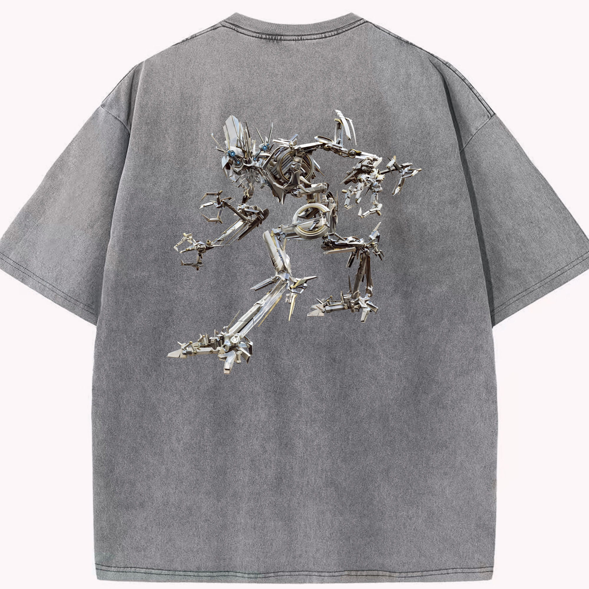（画像用） Transformers トランスフォーマー 綿100% ヴィンテージ風 半袖Tシャツ（背面プリント）