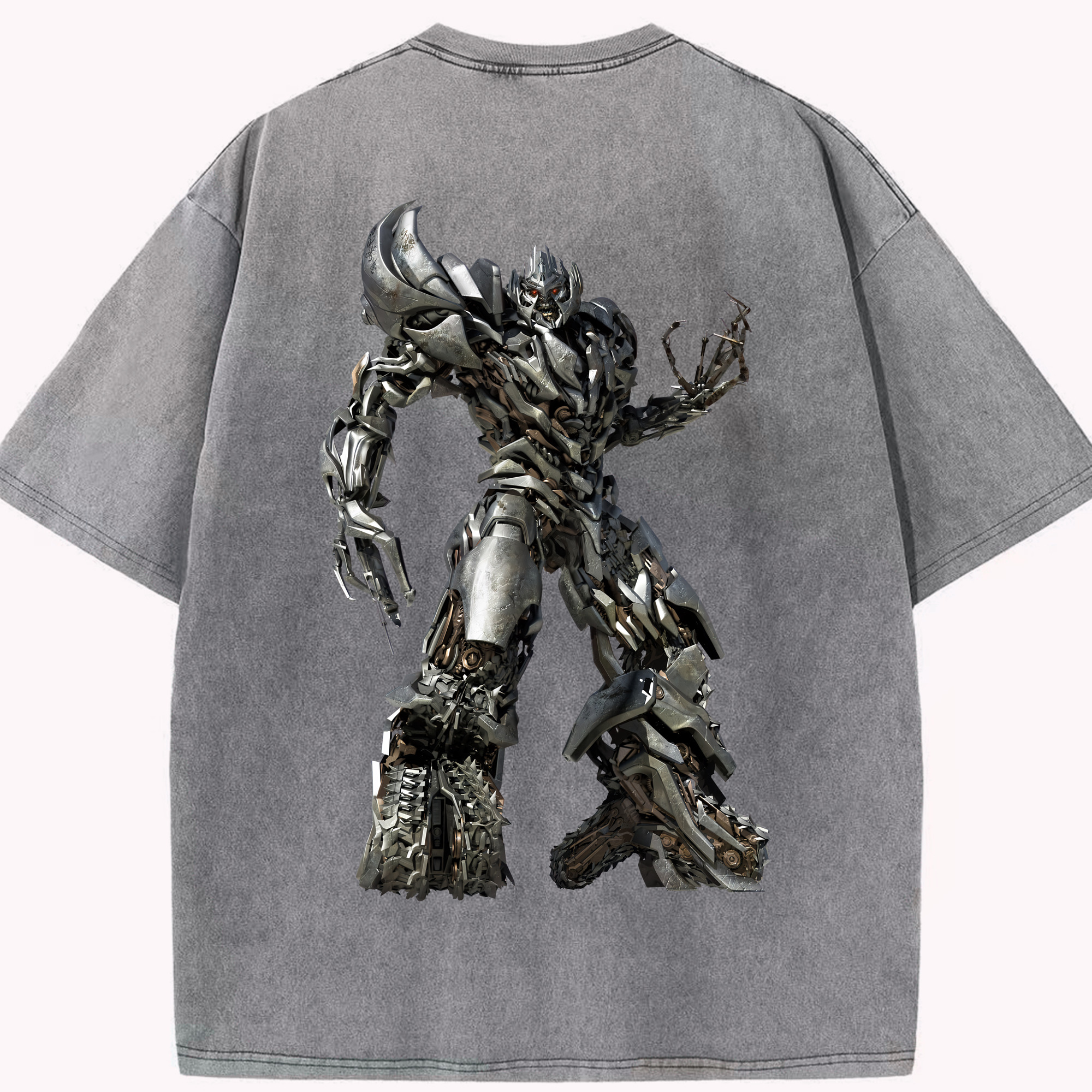 （画像用） Transformers トランスフォーマー 綿100% ヴィンテージ風 半袖Tシャツ（背面プリント）