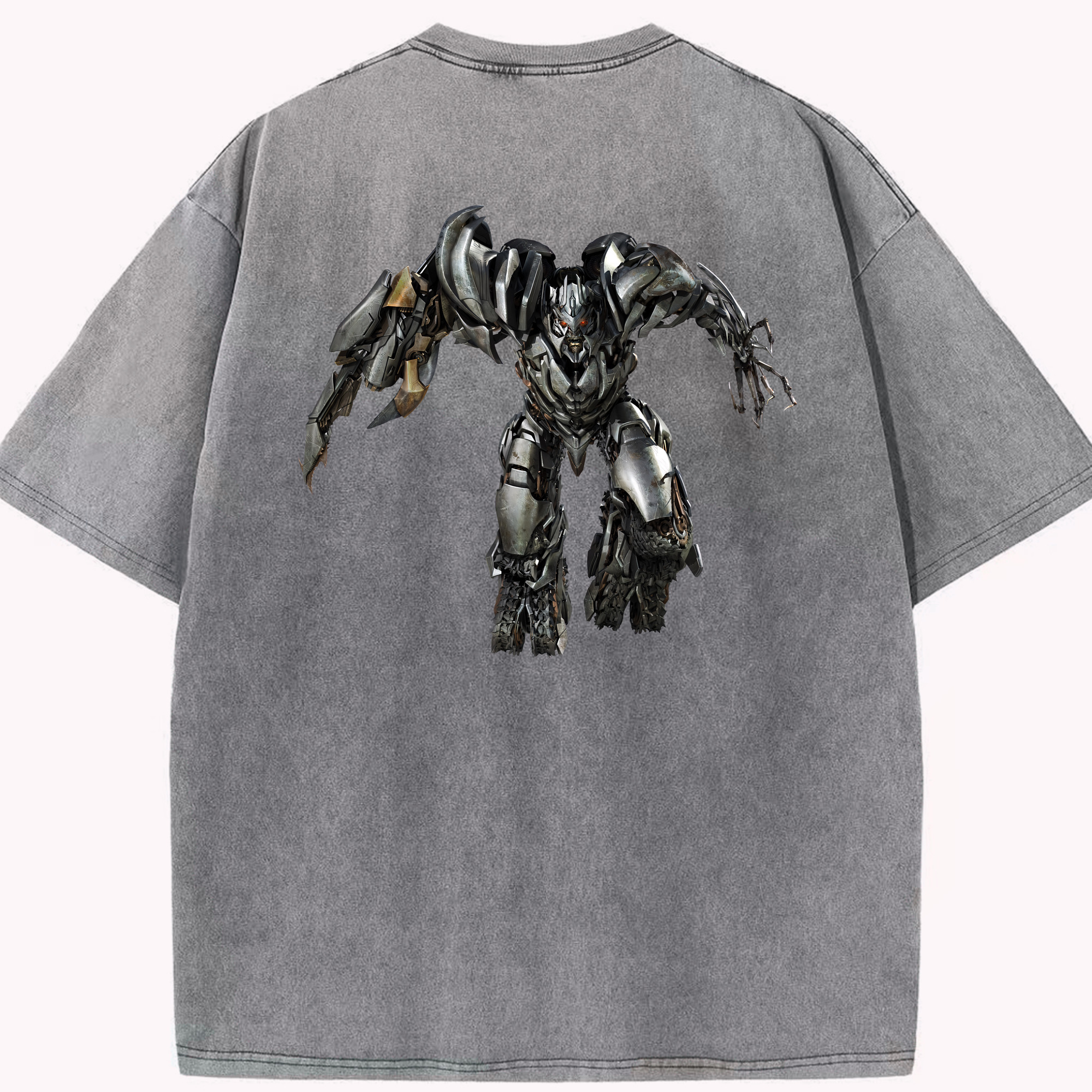 （画像用） Transformers トランスフォーマー 綿100% ヴィンテージ風 半袖Tシャツ（背面プリント）