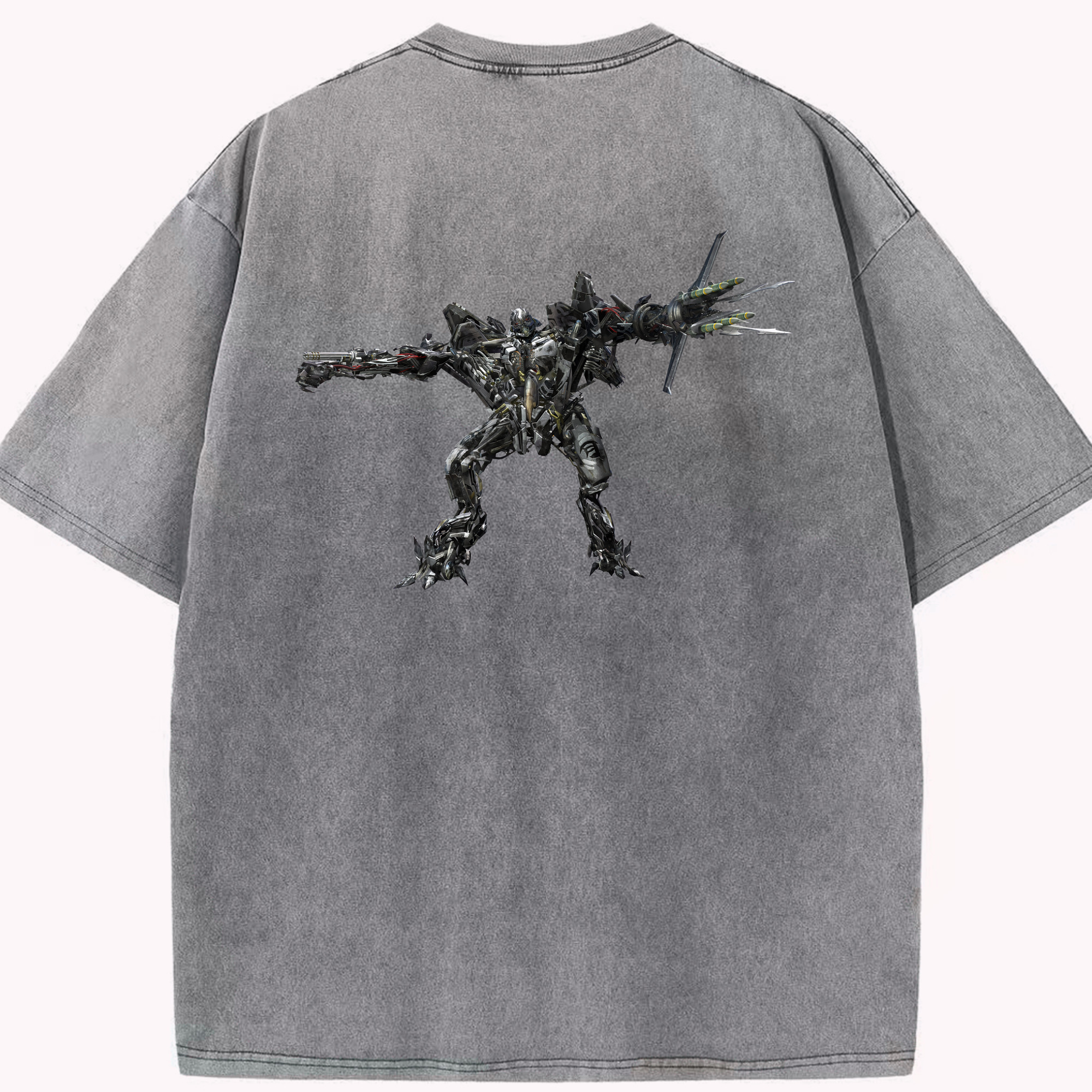 （画像用） Transformers トランスフォーマー 綿100% ヴィンテージ風 半袖Tシャツ（背面プリント）
