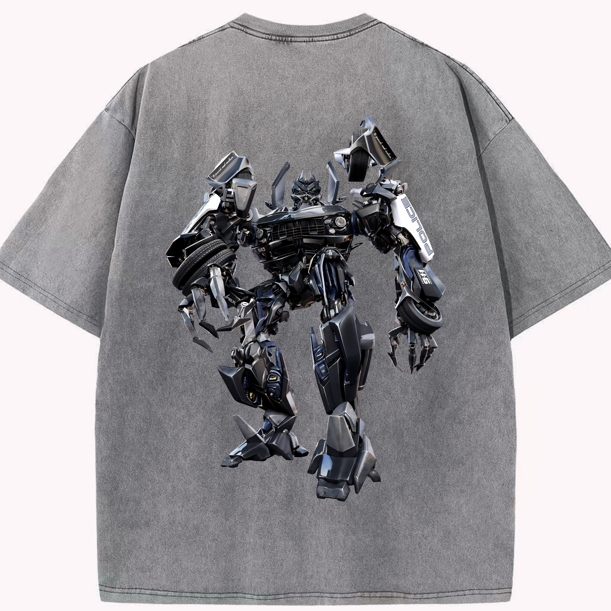 Transformers トランスフォーマー 綿100% ヴィンテージ風 半袖Tシャツ（背面プリント）