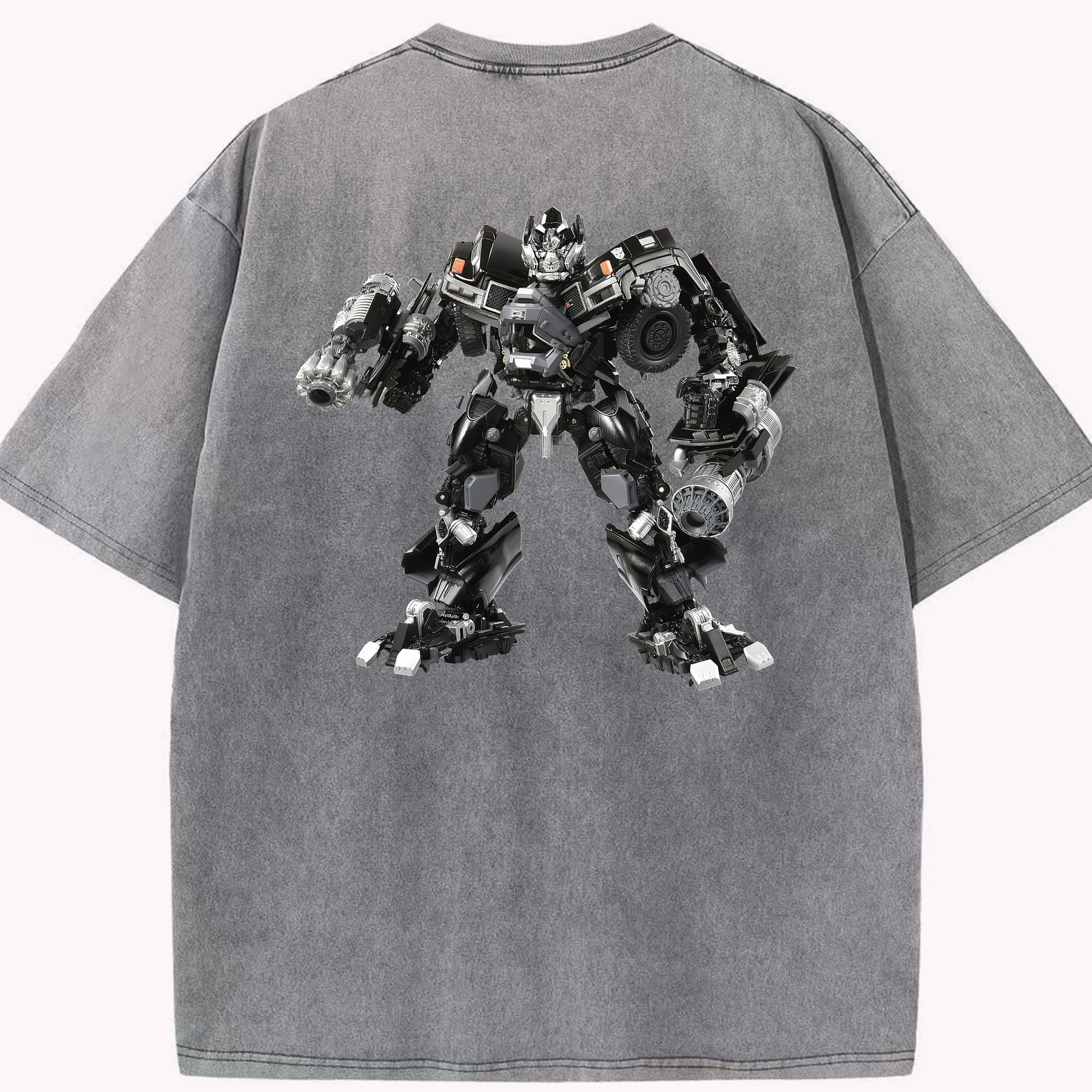 （画像用） Transformers トランスフォーマー 綿100% ヴィンテージ風 半袖Tシャツ（背面プリント）