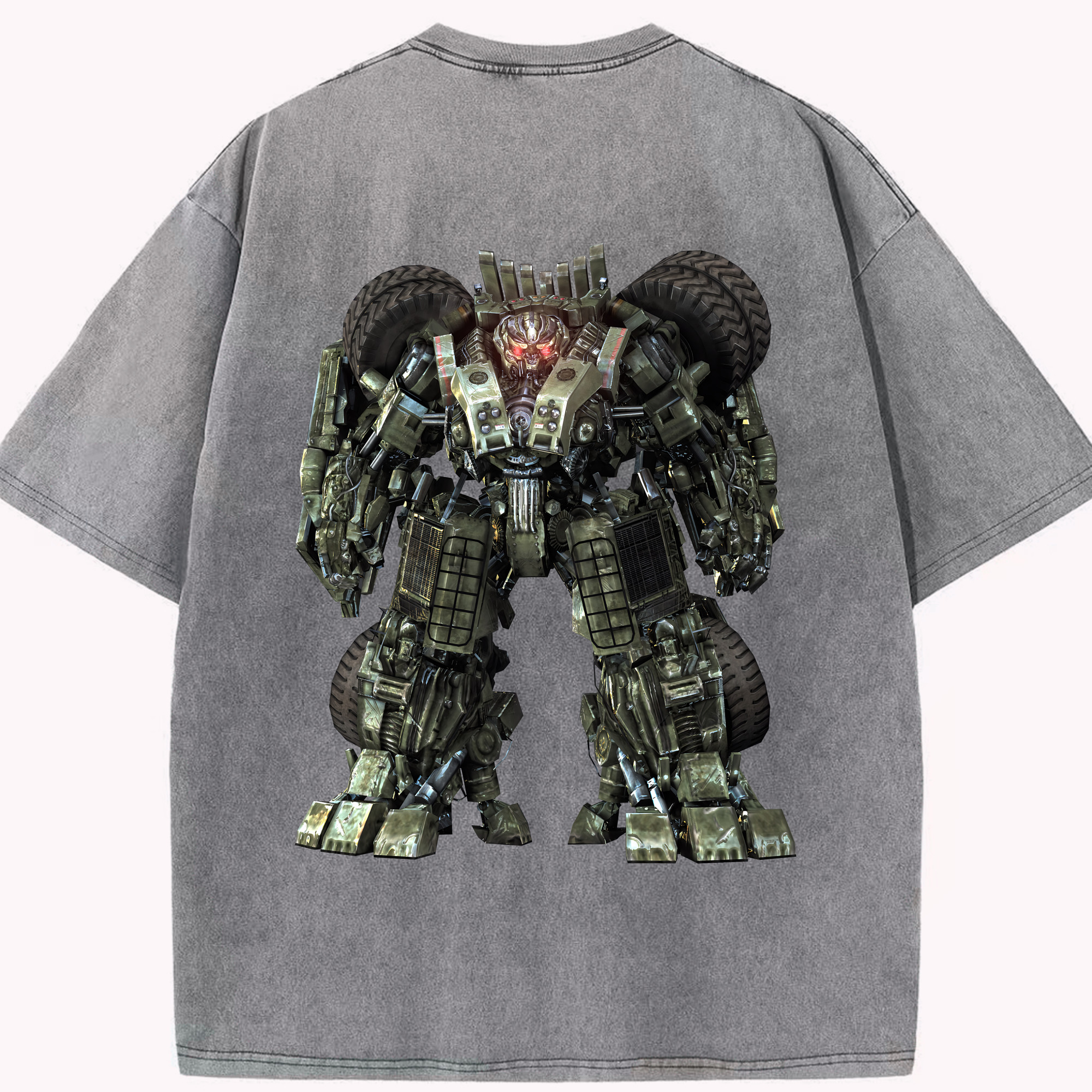 （画像用） Transformers トランスフォーマー 綿100% ヴィンテージ風 半袖Tシャツ（背面プリント）