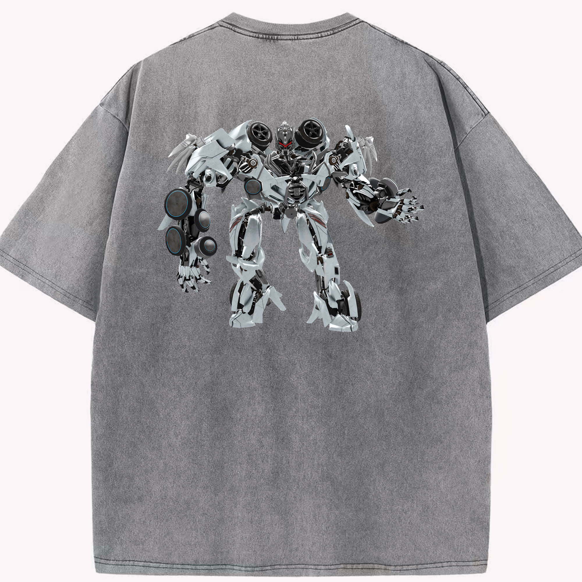 （画像用） Transformers トランスフォーマー 綿100% ヴィンテージ風 半袖Tシャツ（背面プリント）