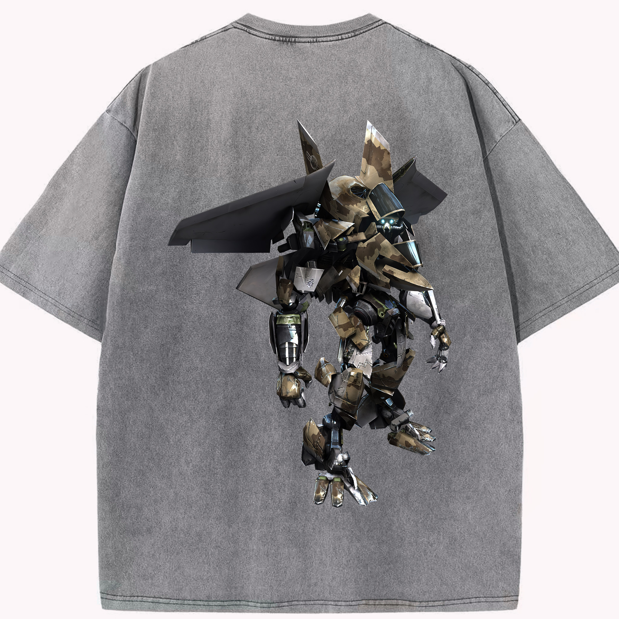 （画像用） Transformers トランスフォーマー 綿100% ヴィンテージ風 半袖Tシャツ（背面プリント）