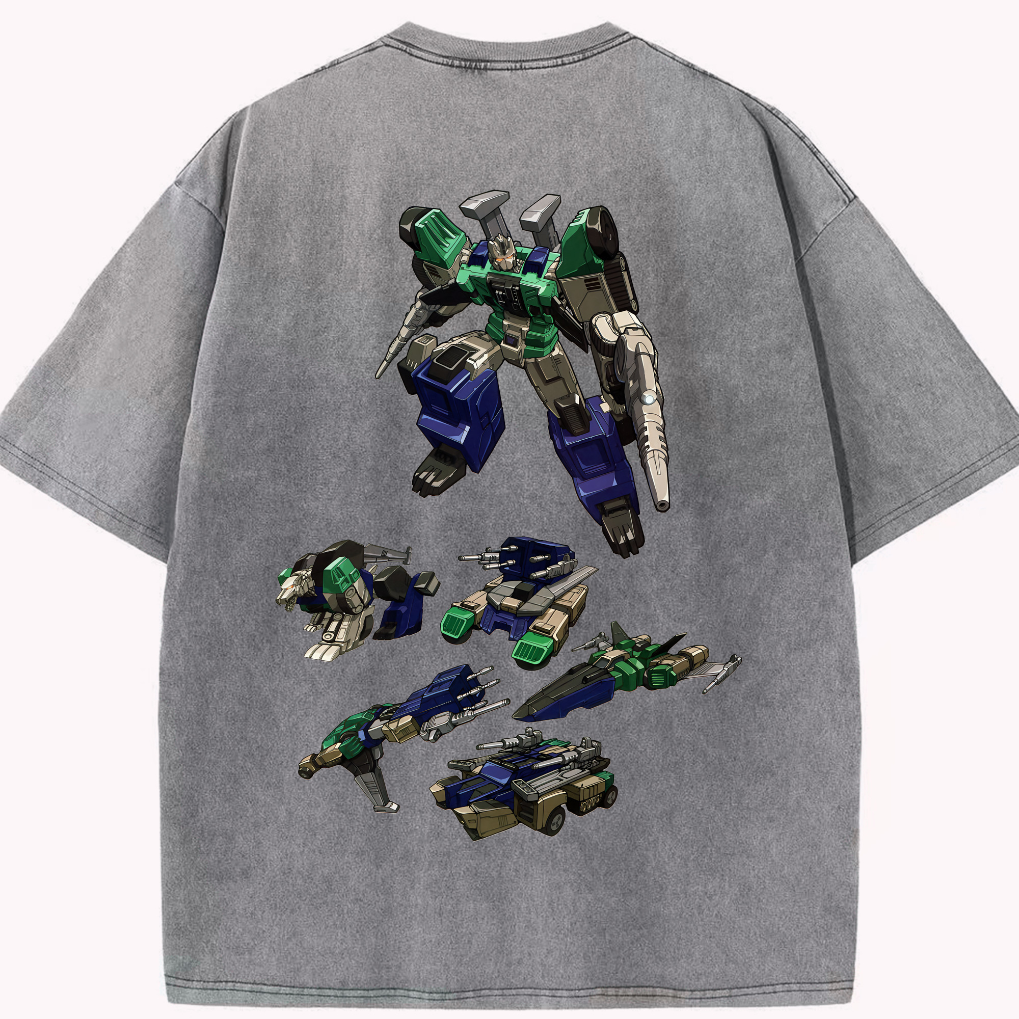（画像用） Transformers トランスフォーマー 綿100% ヴィンテージ風 半袖Tシャツ（背面プリント）